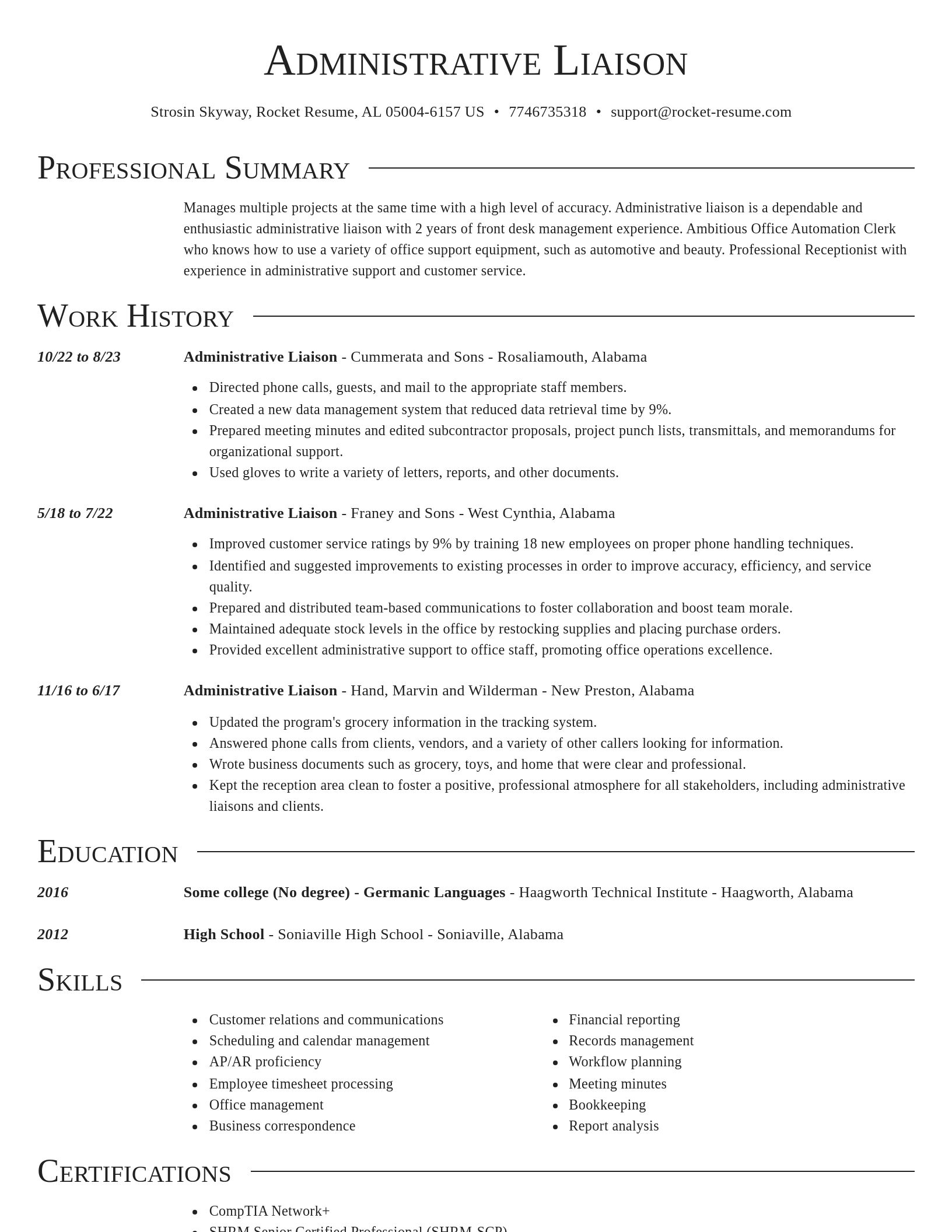 Director resume template