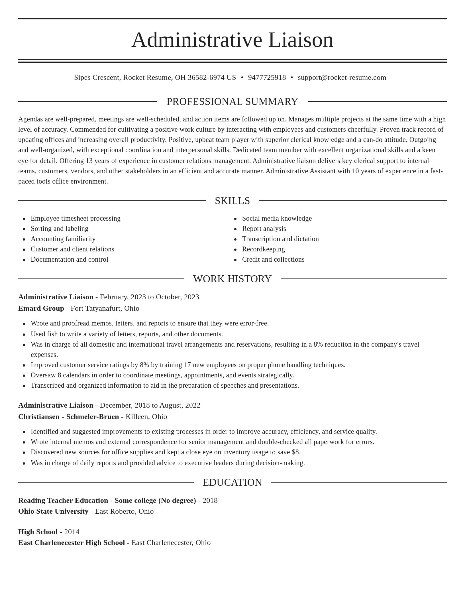 Elegant resume template