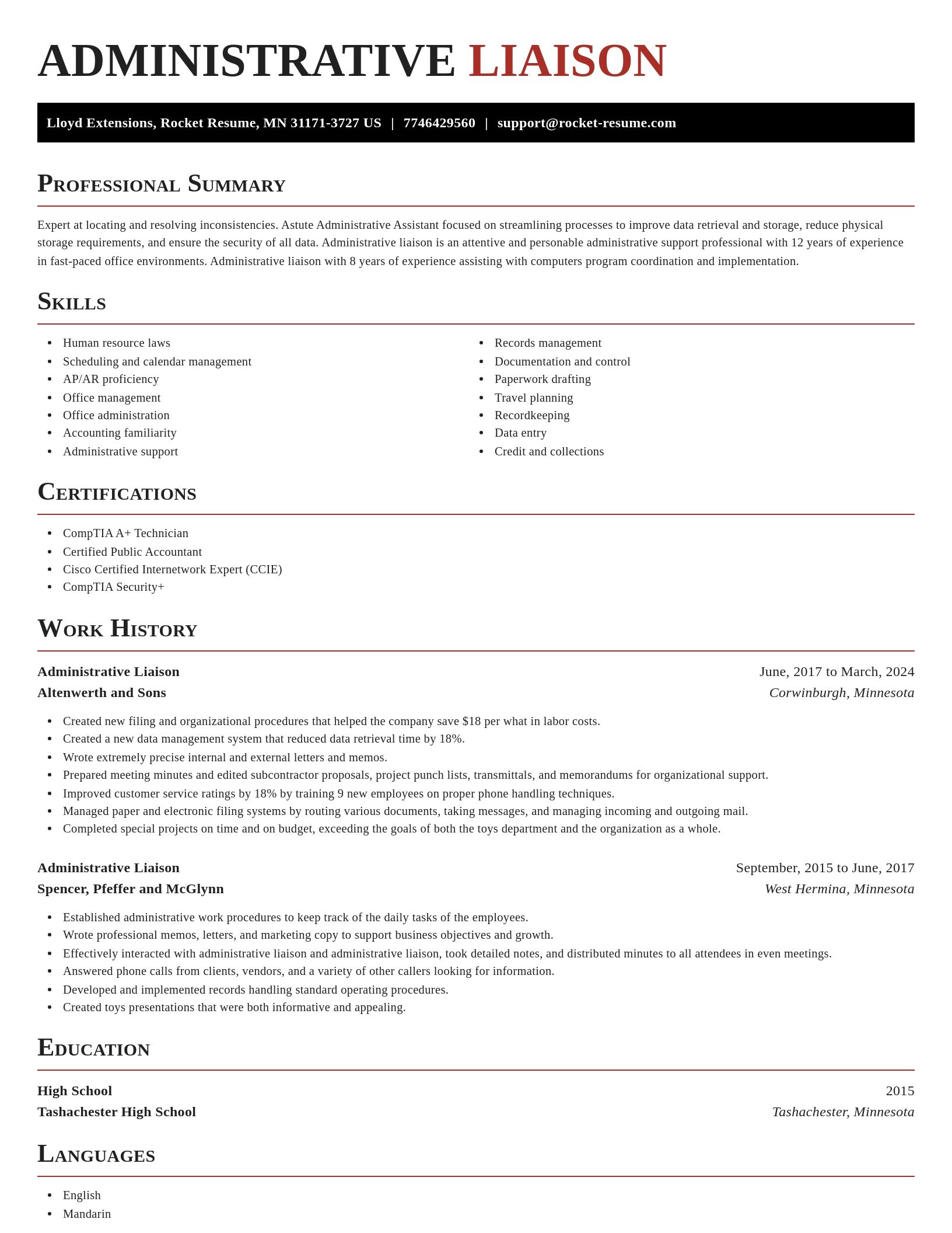 Exquisite resume template