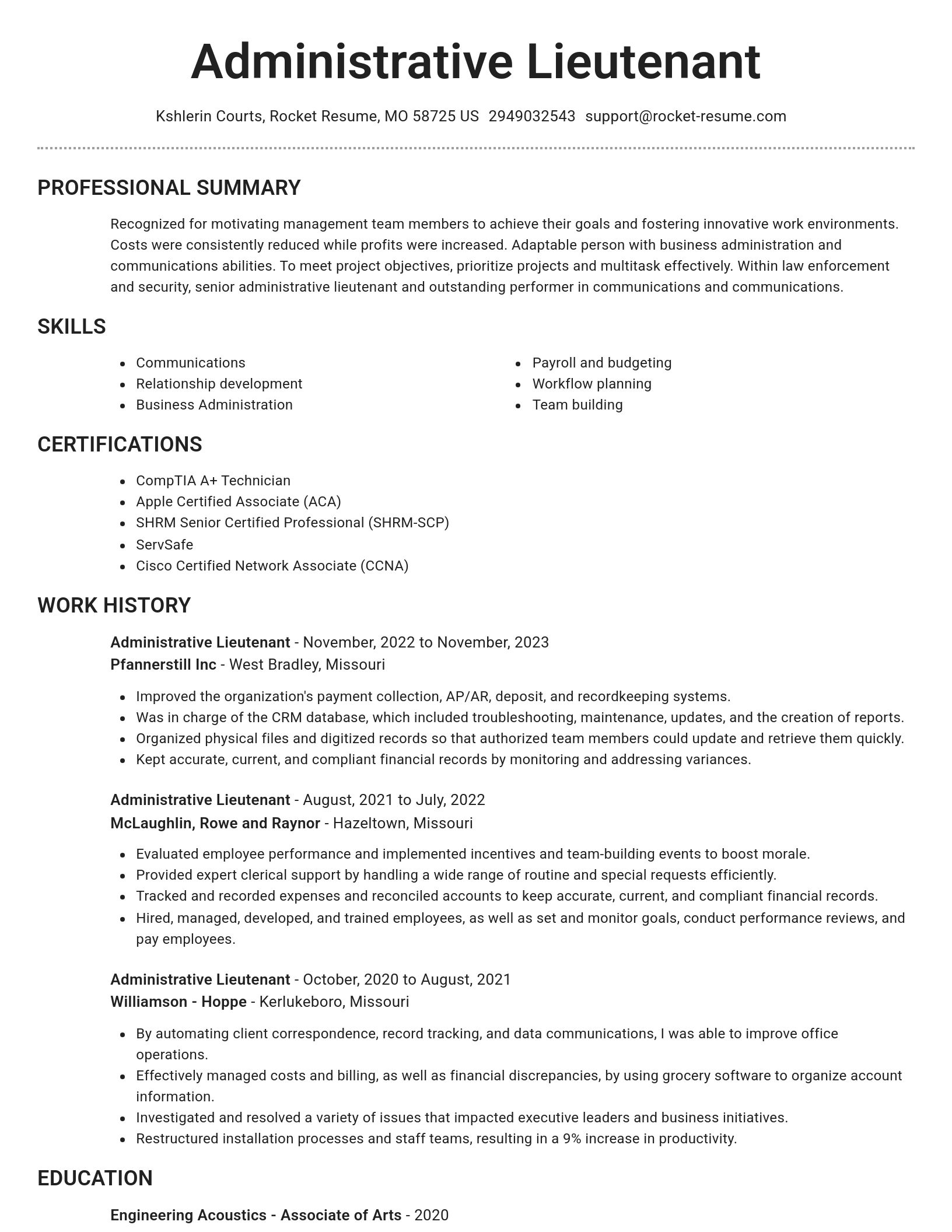 Brilliant resume template