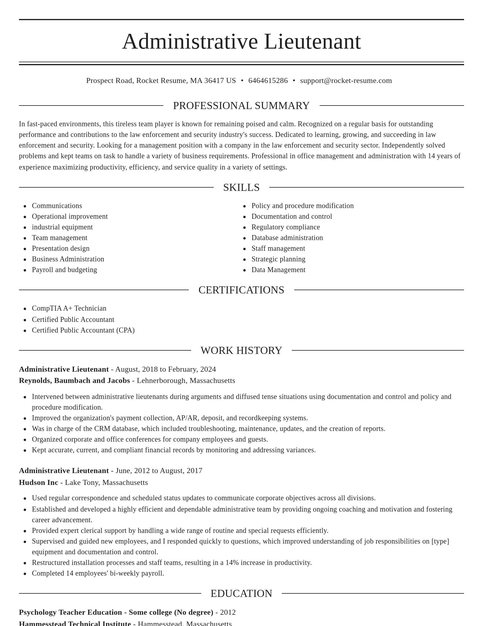 Elegant resume template