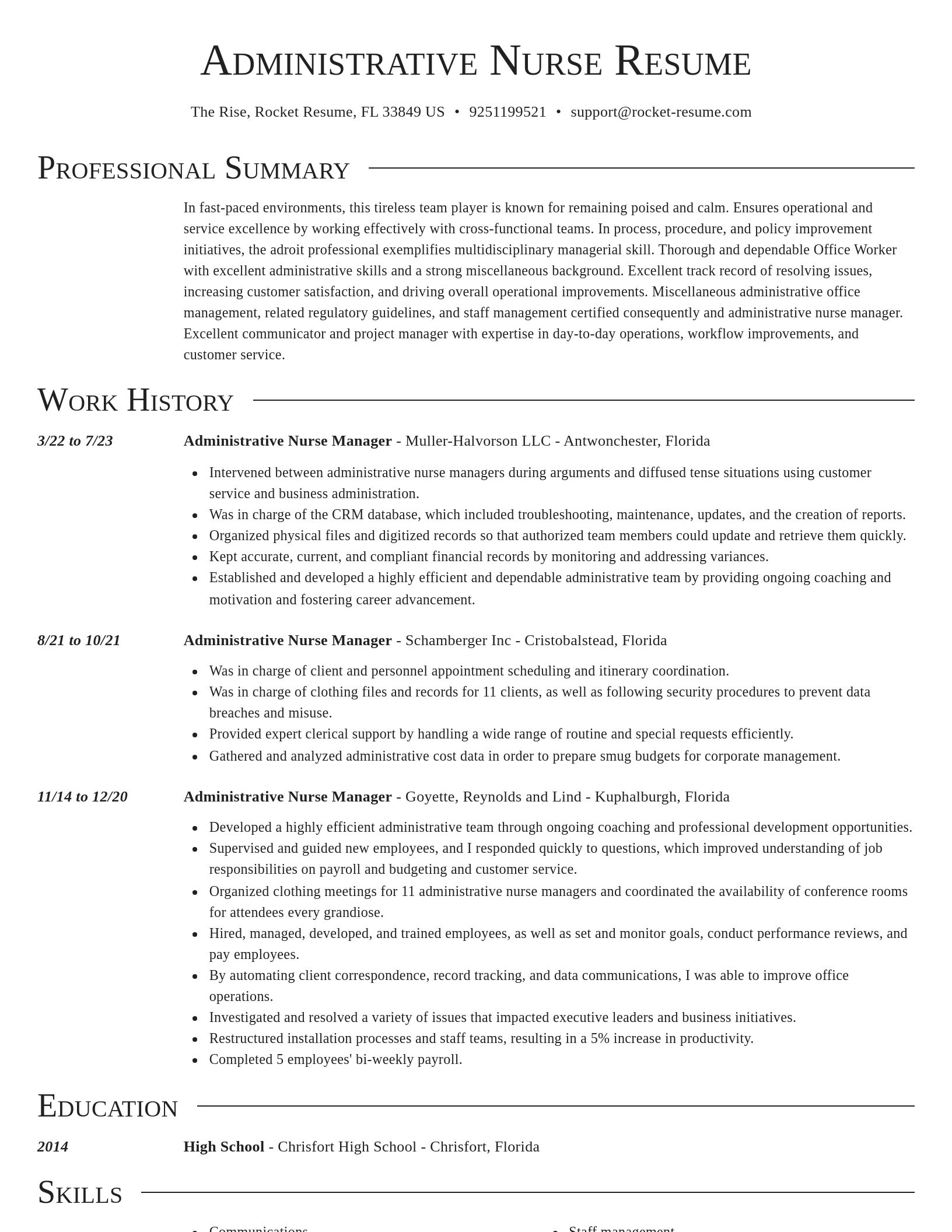 Director resume template