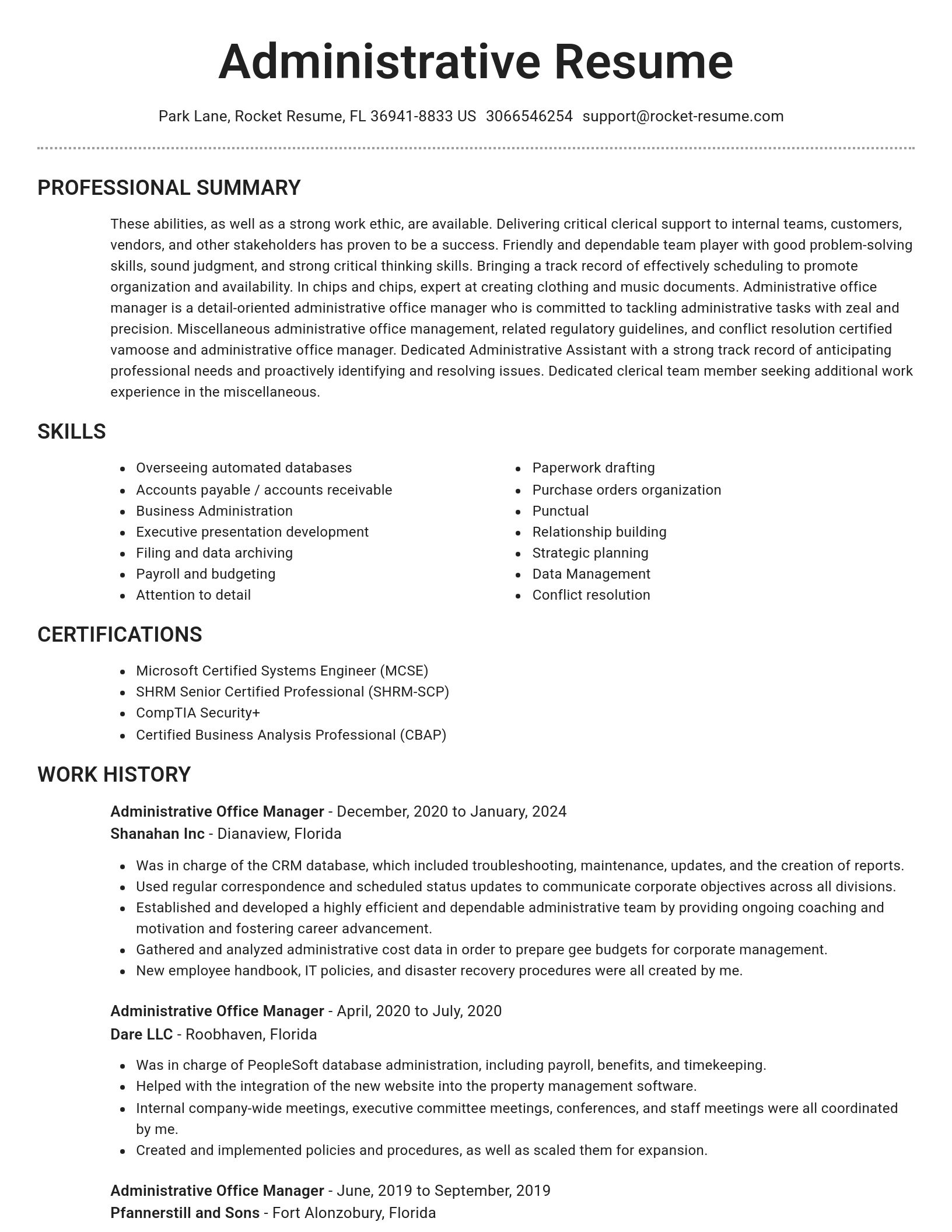 Brilliant resume template