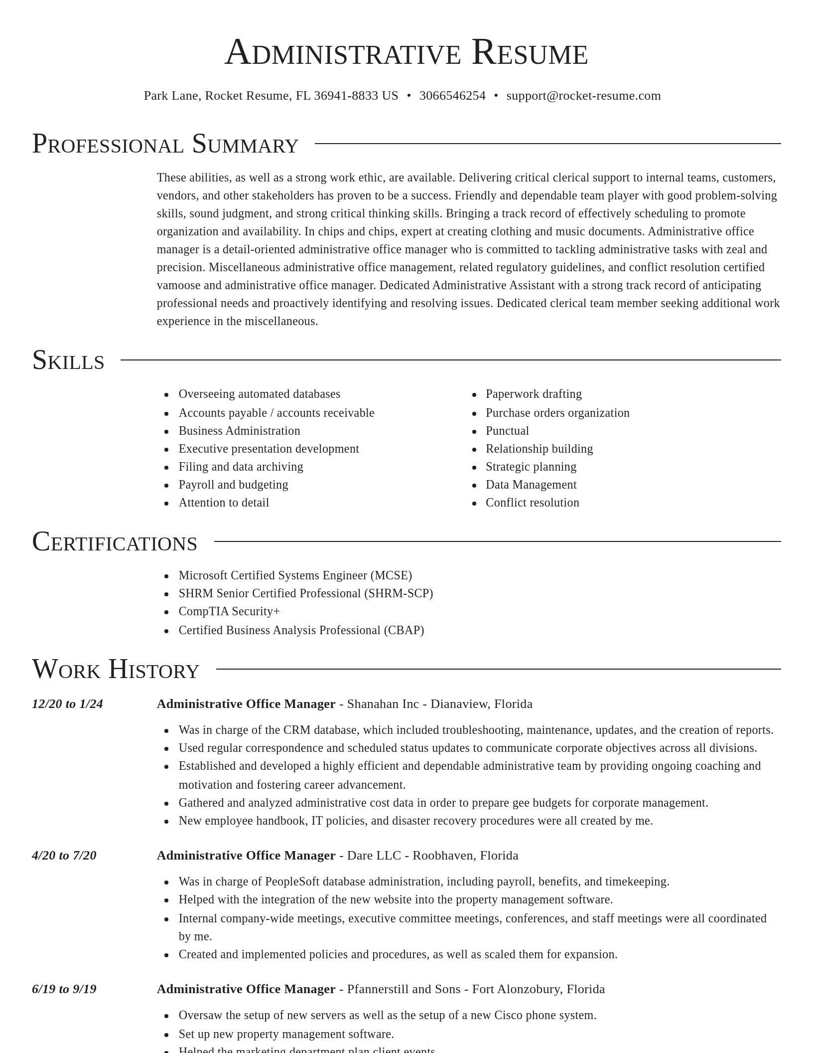 Director resume template