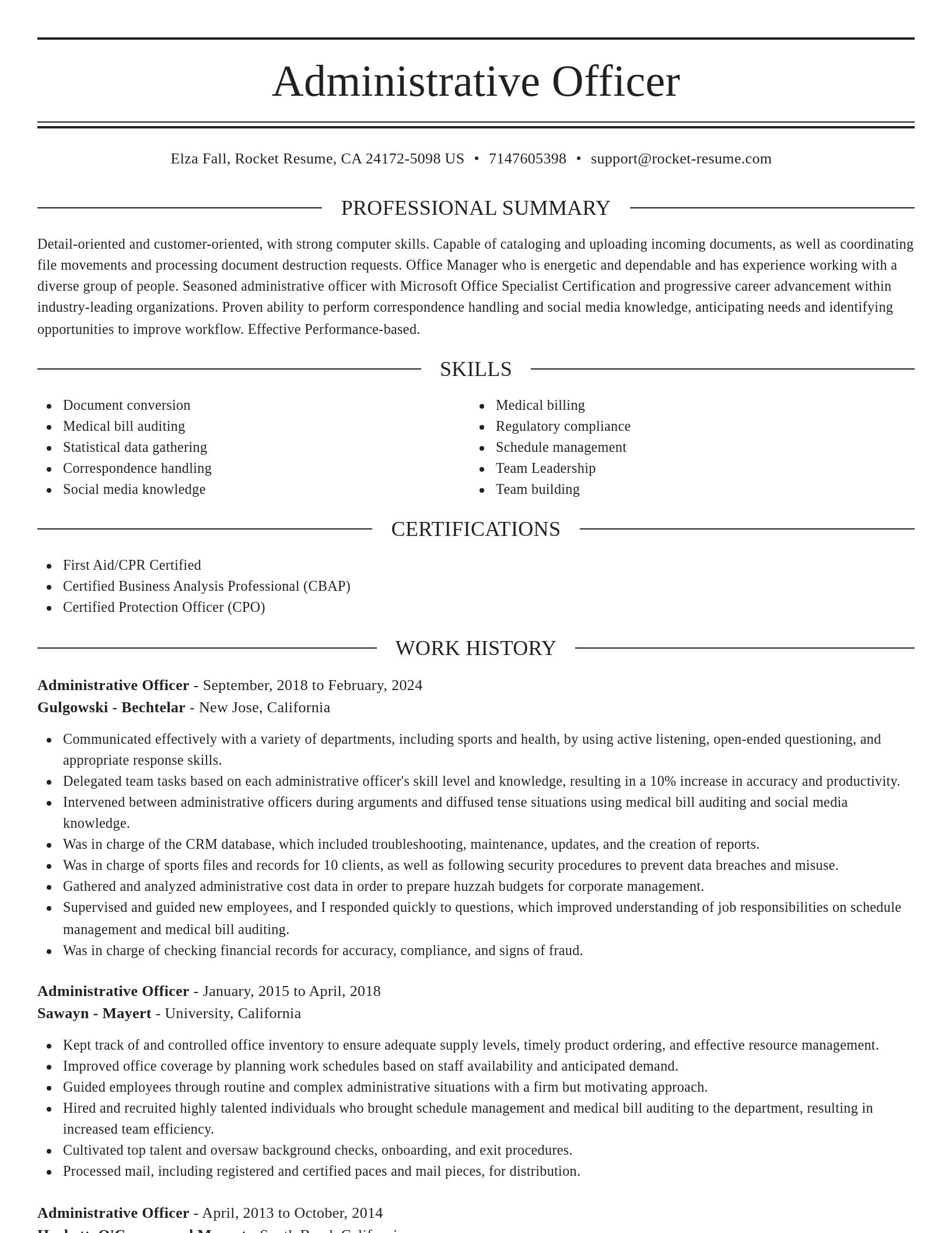 Elegant resume template