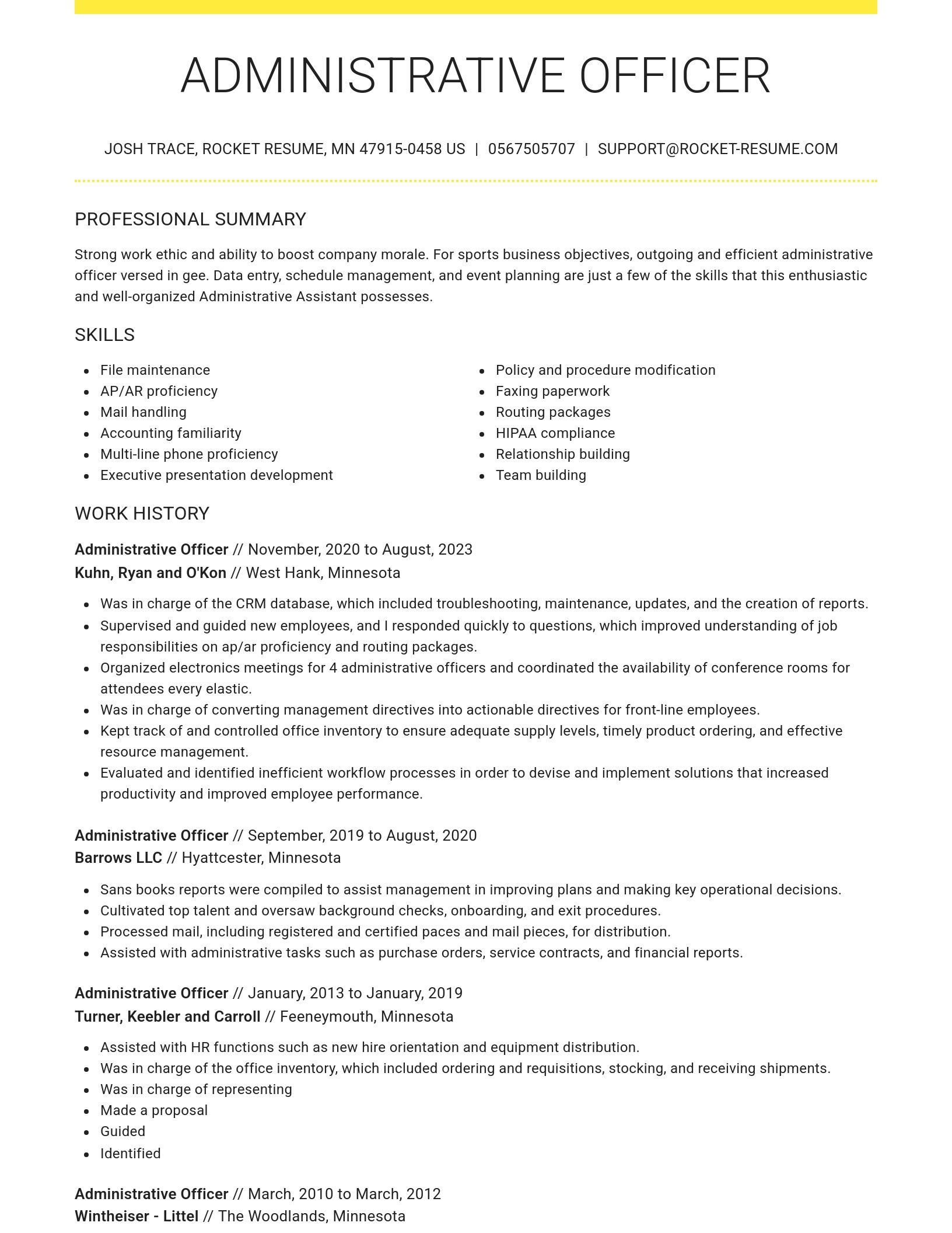 Grand resume template