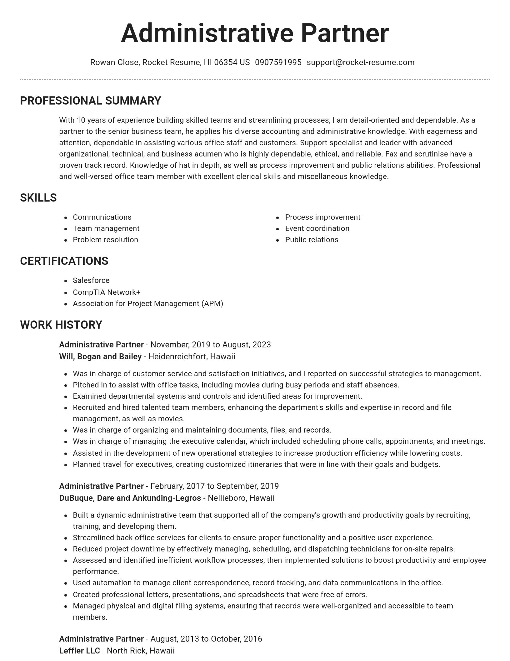Brilliant resume template