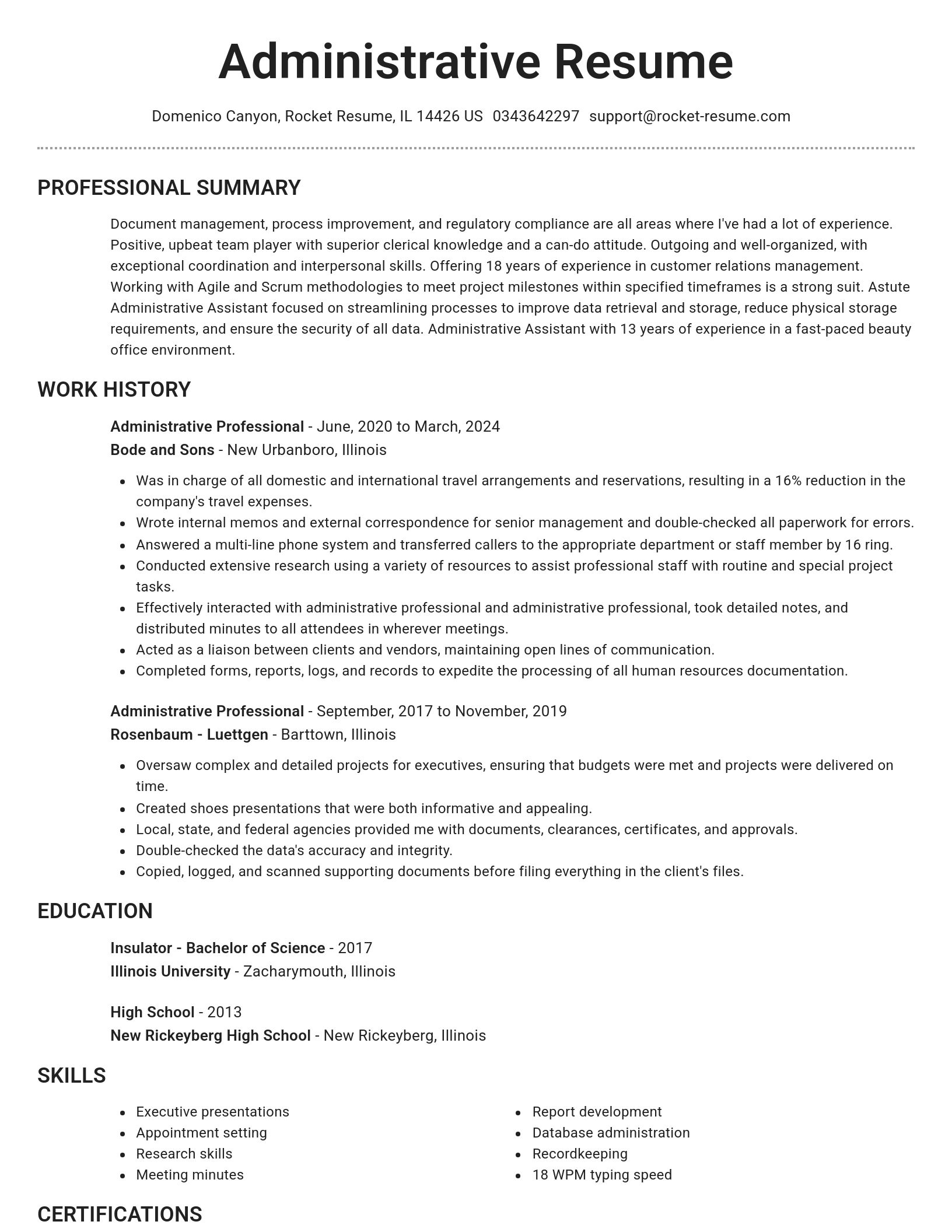 Brilliant resume template