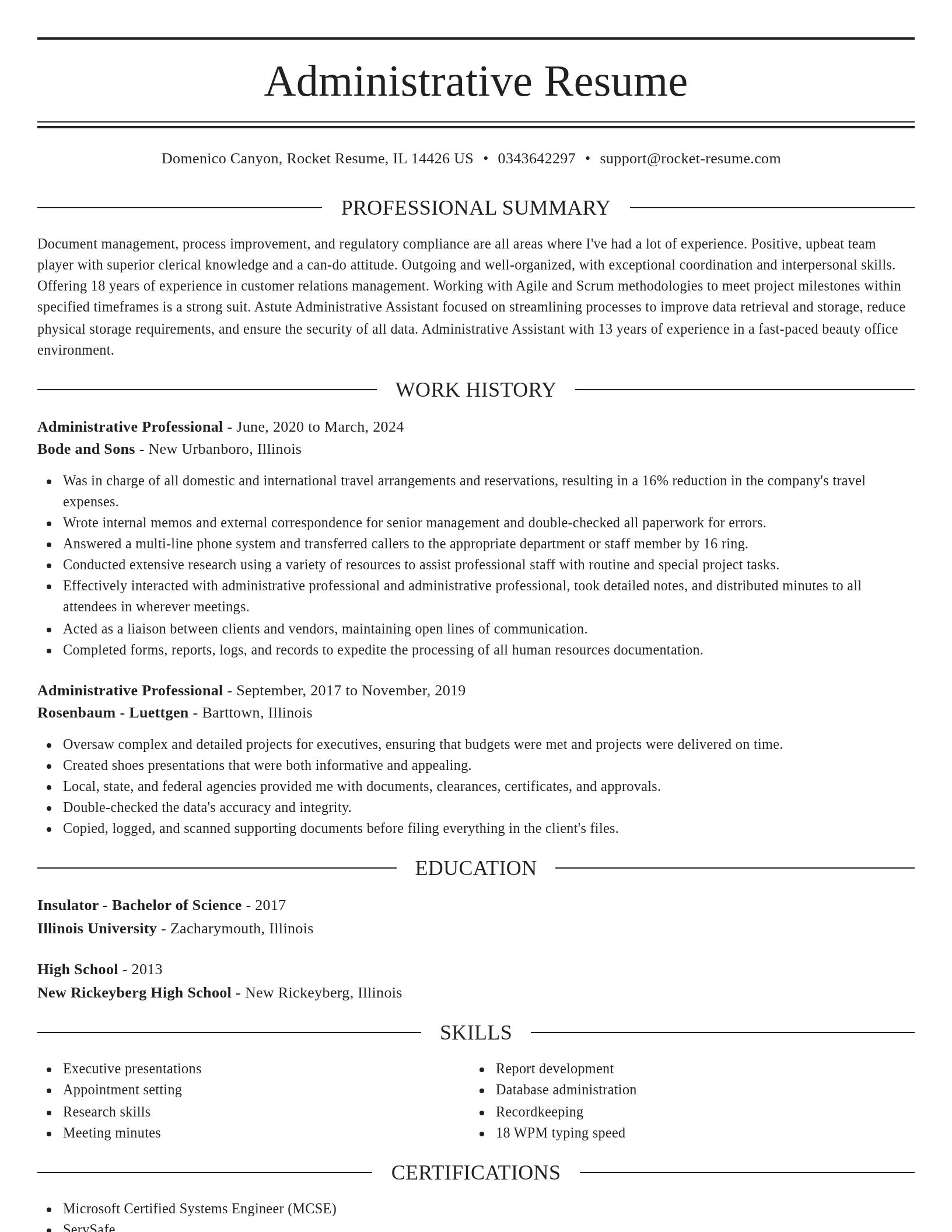 Elegant resume template