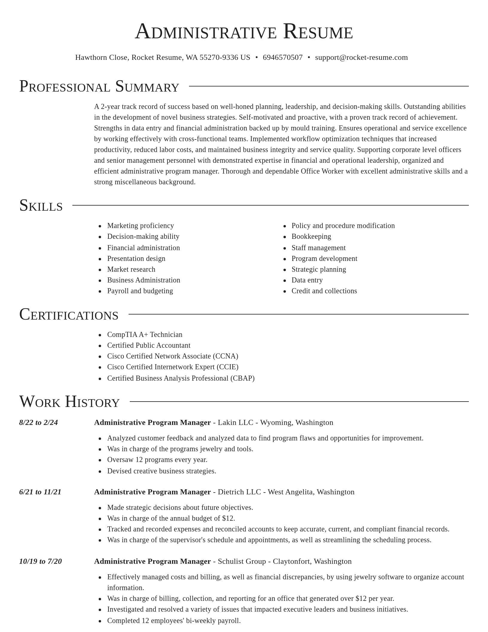 Director resume template
