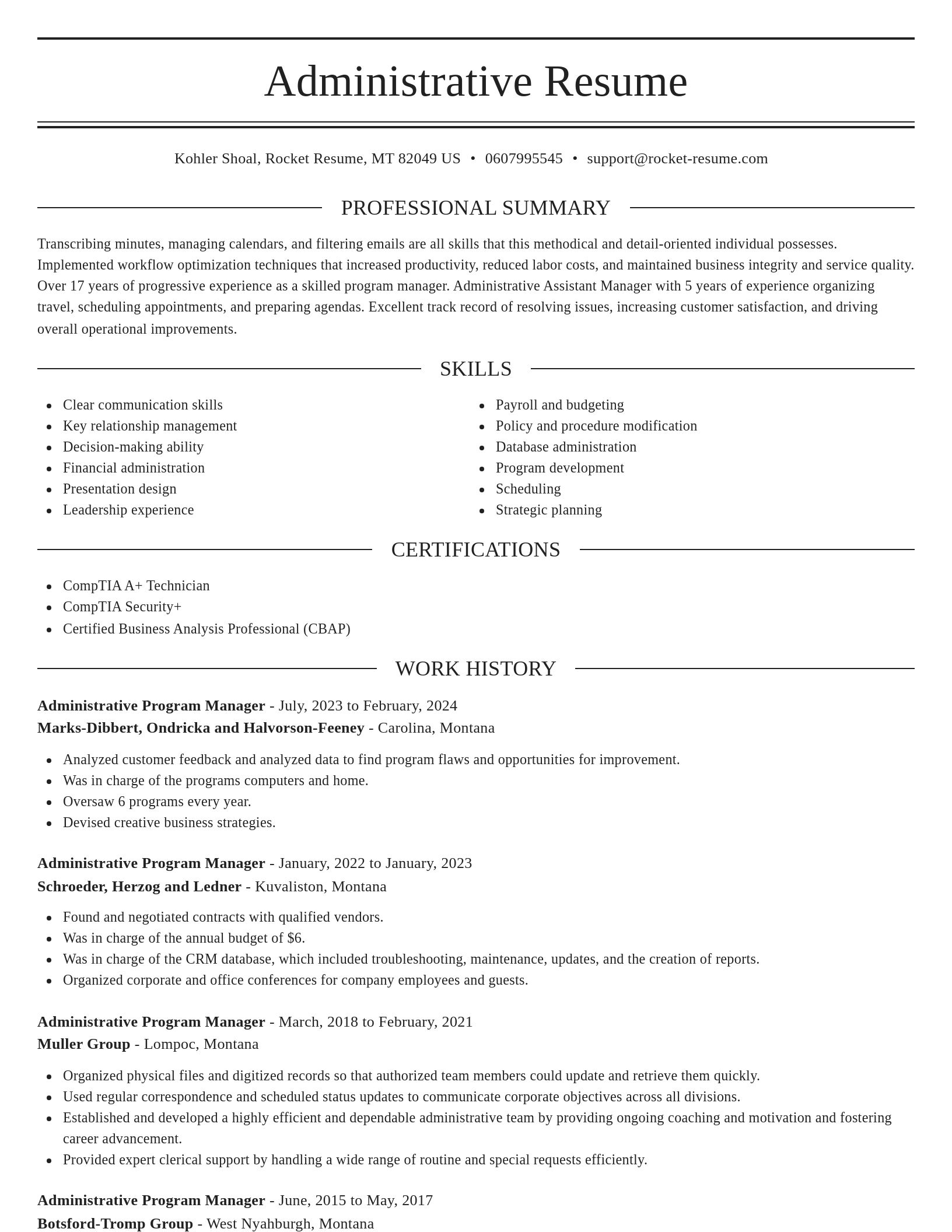 Elegant resume template