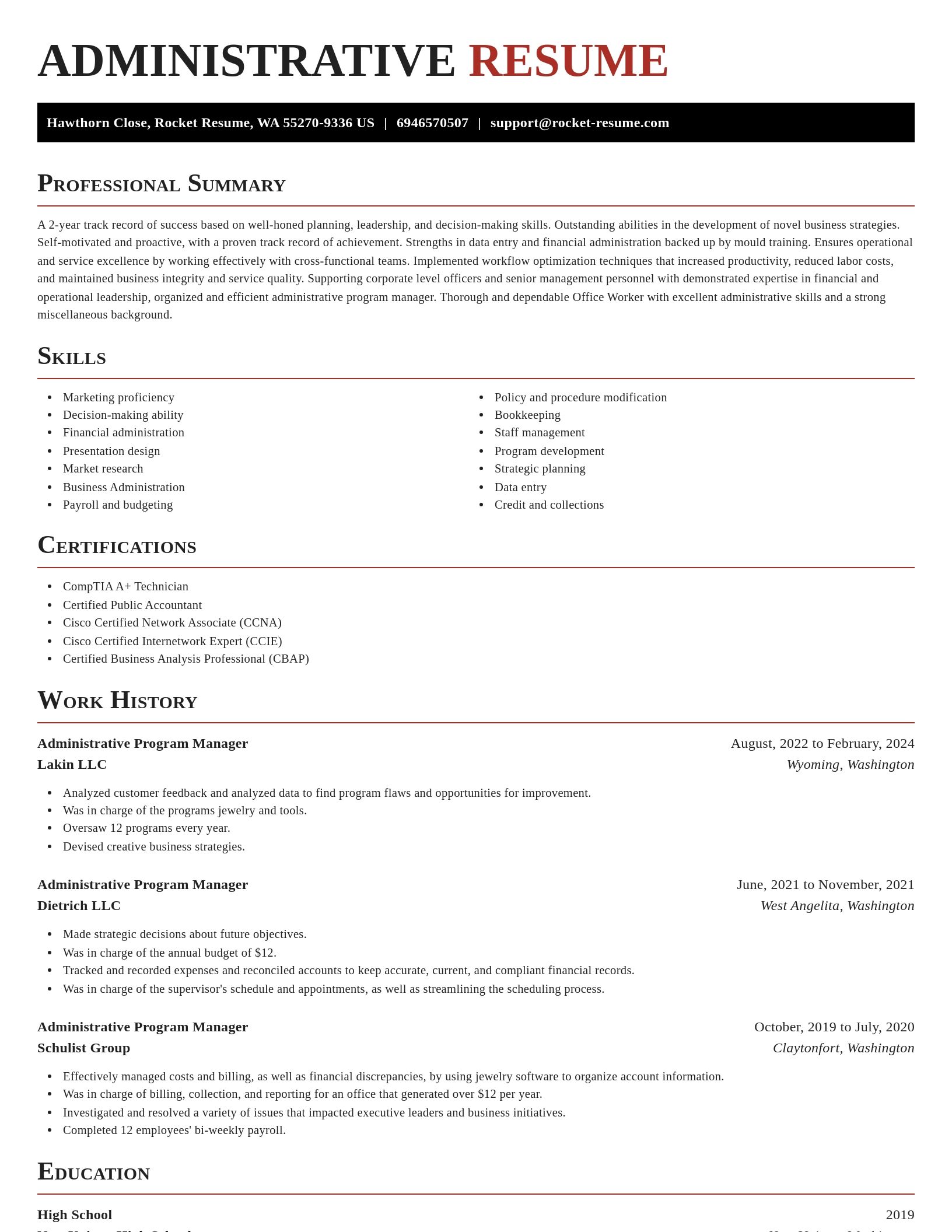 Exquisite resume template