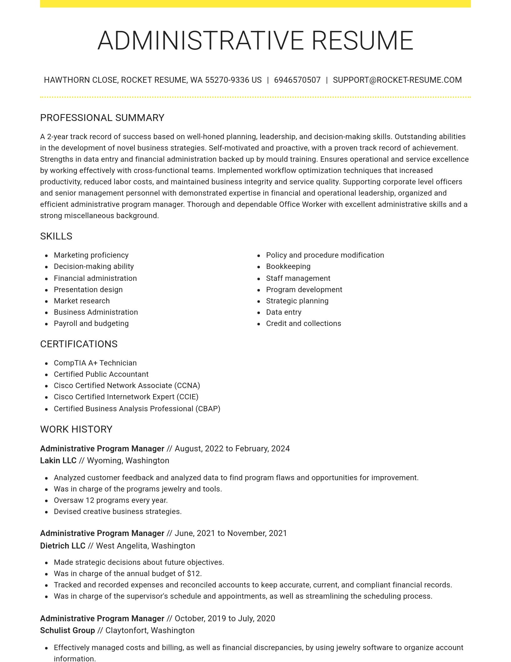 Grand resume template