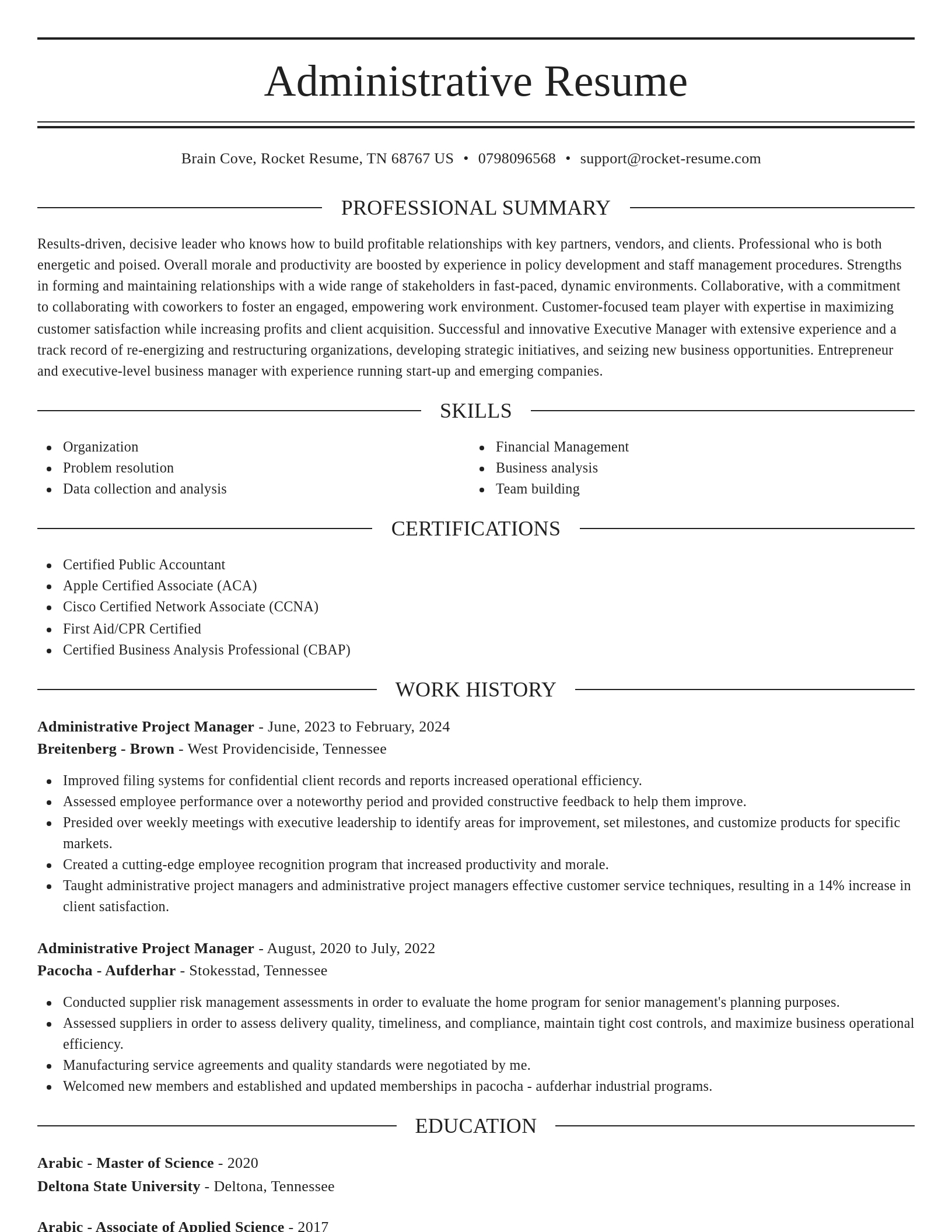 Elegant resume template