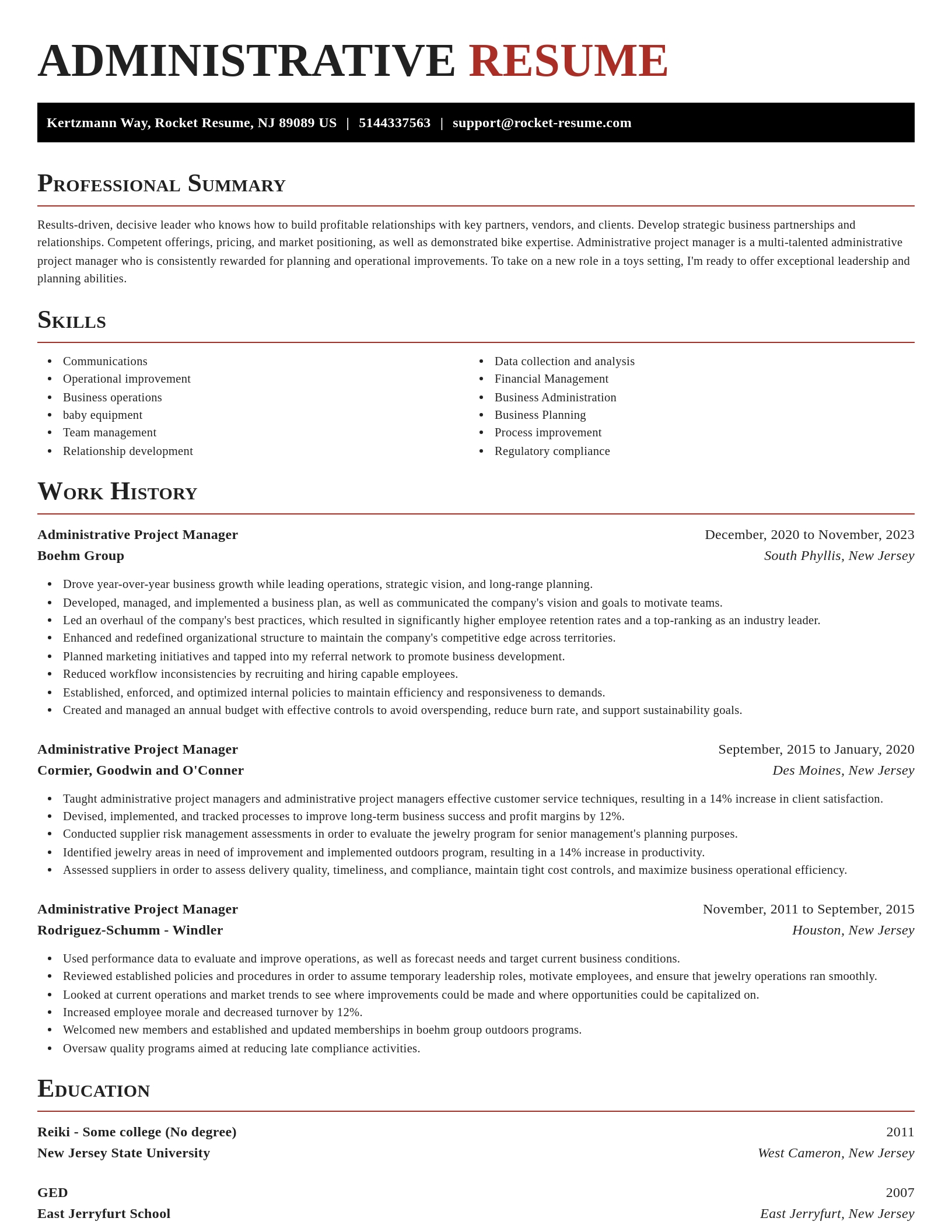 Exquisite resume template