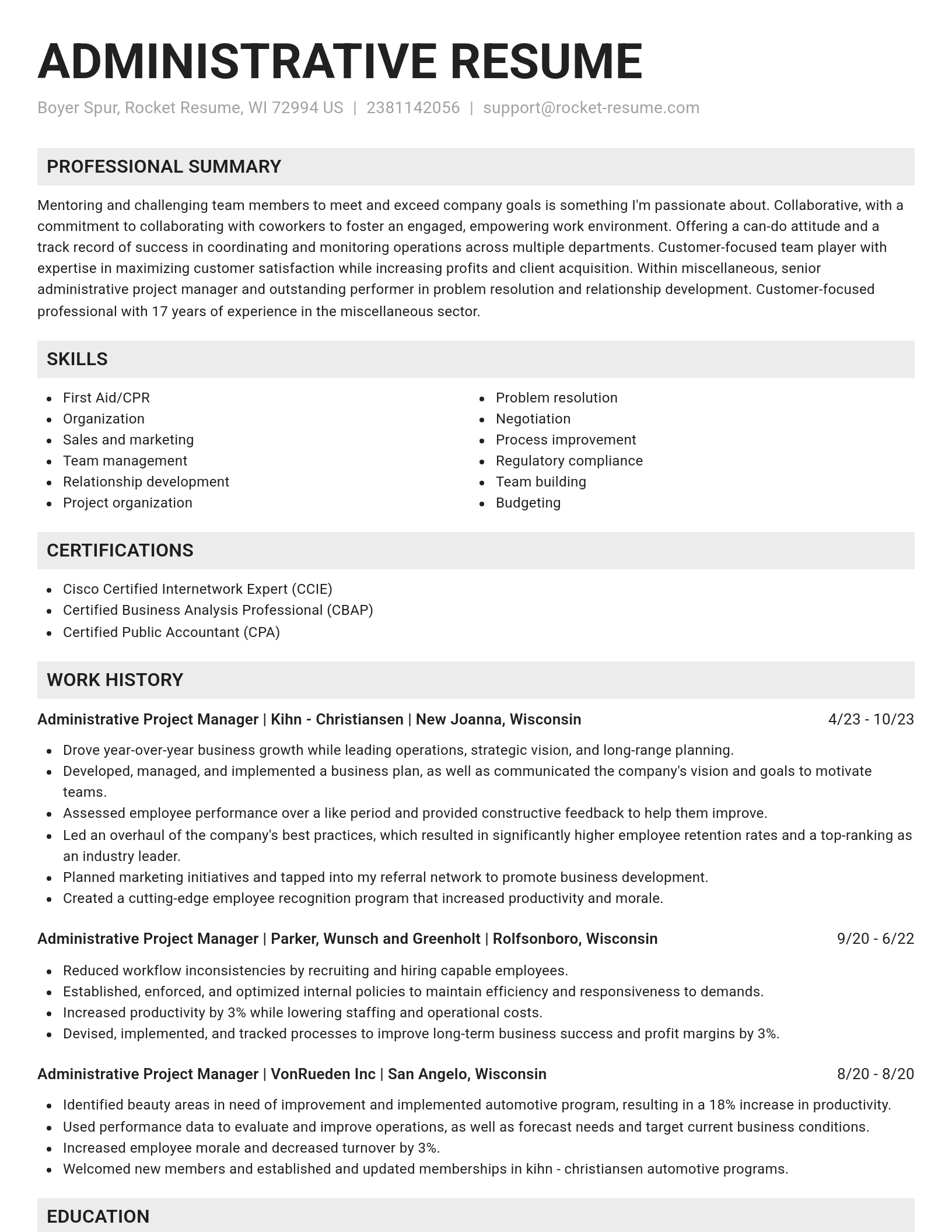 Genius resume template