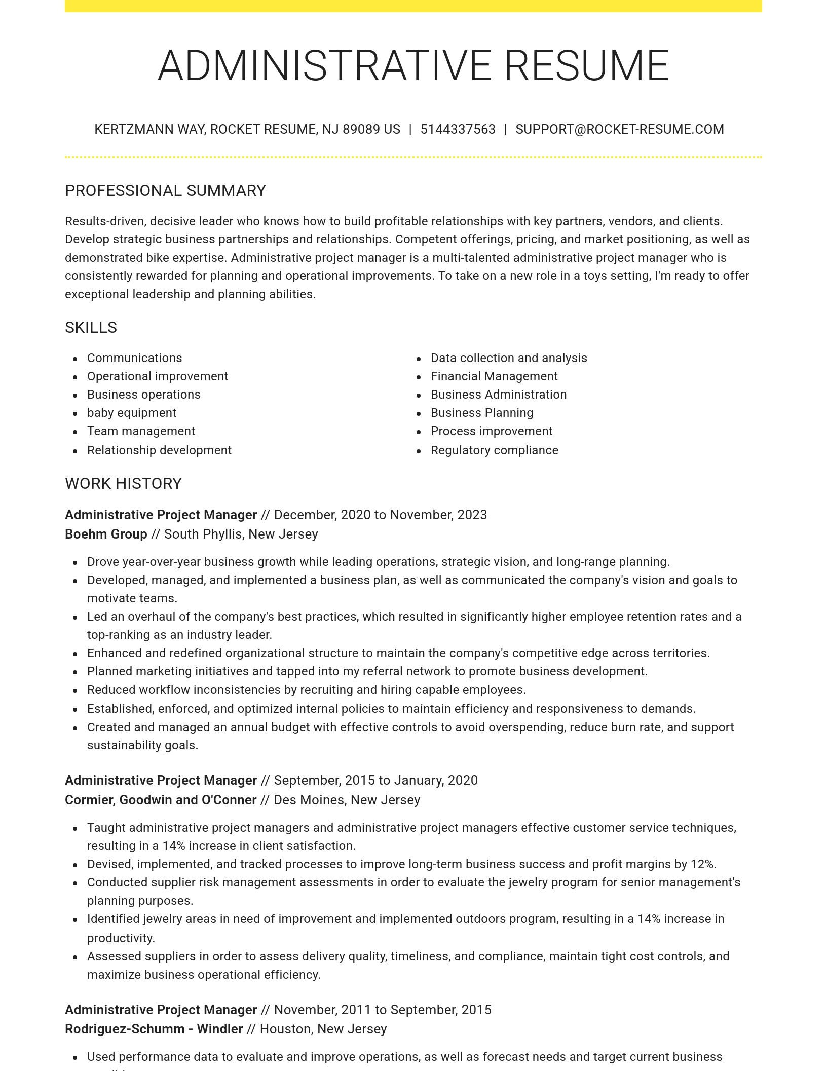 Grand resume template
