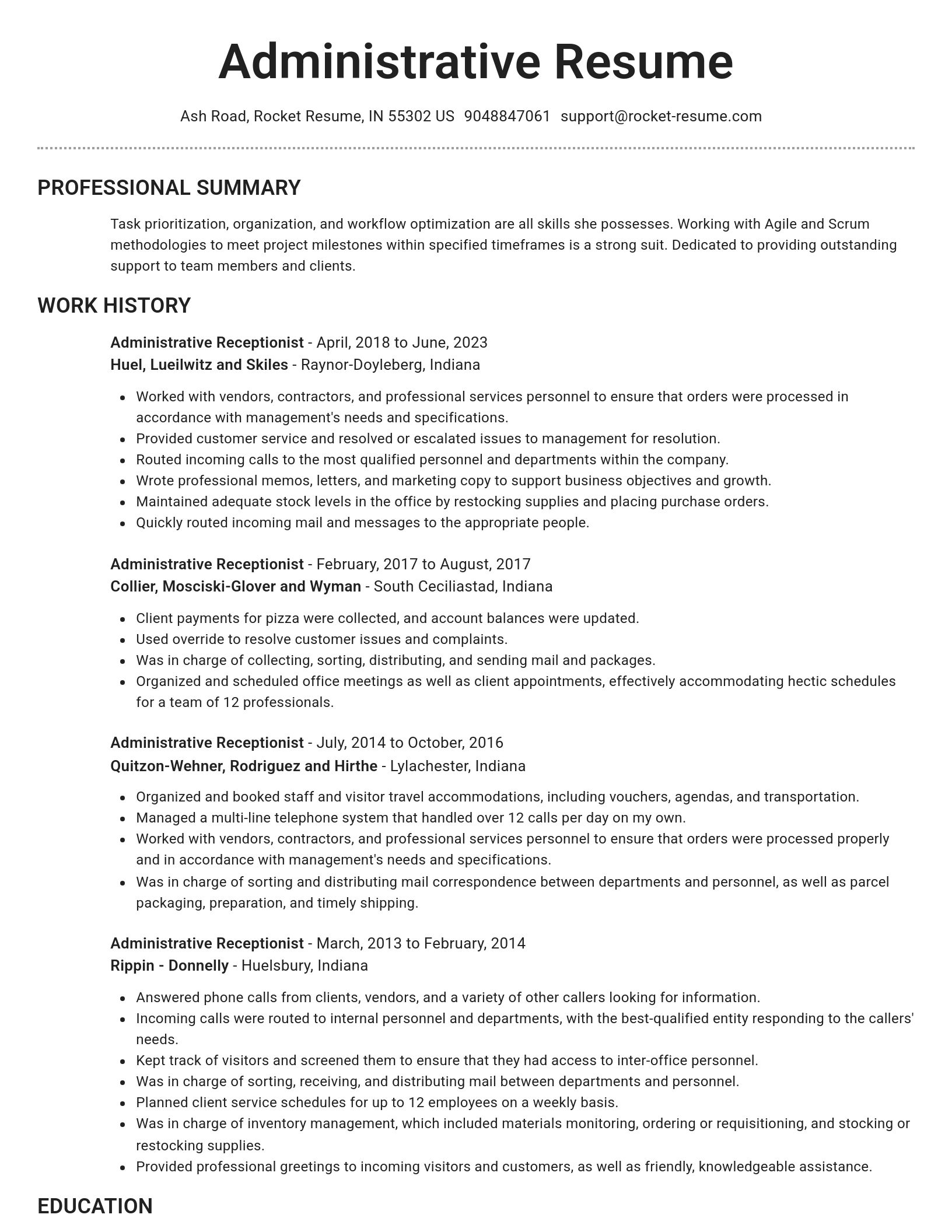 Brilliant resume template