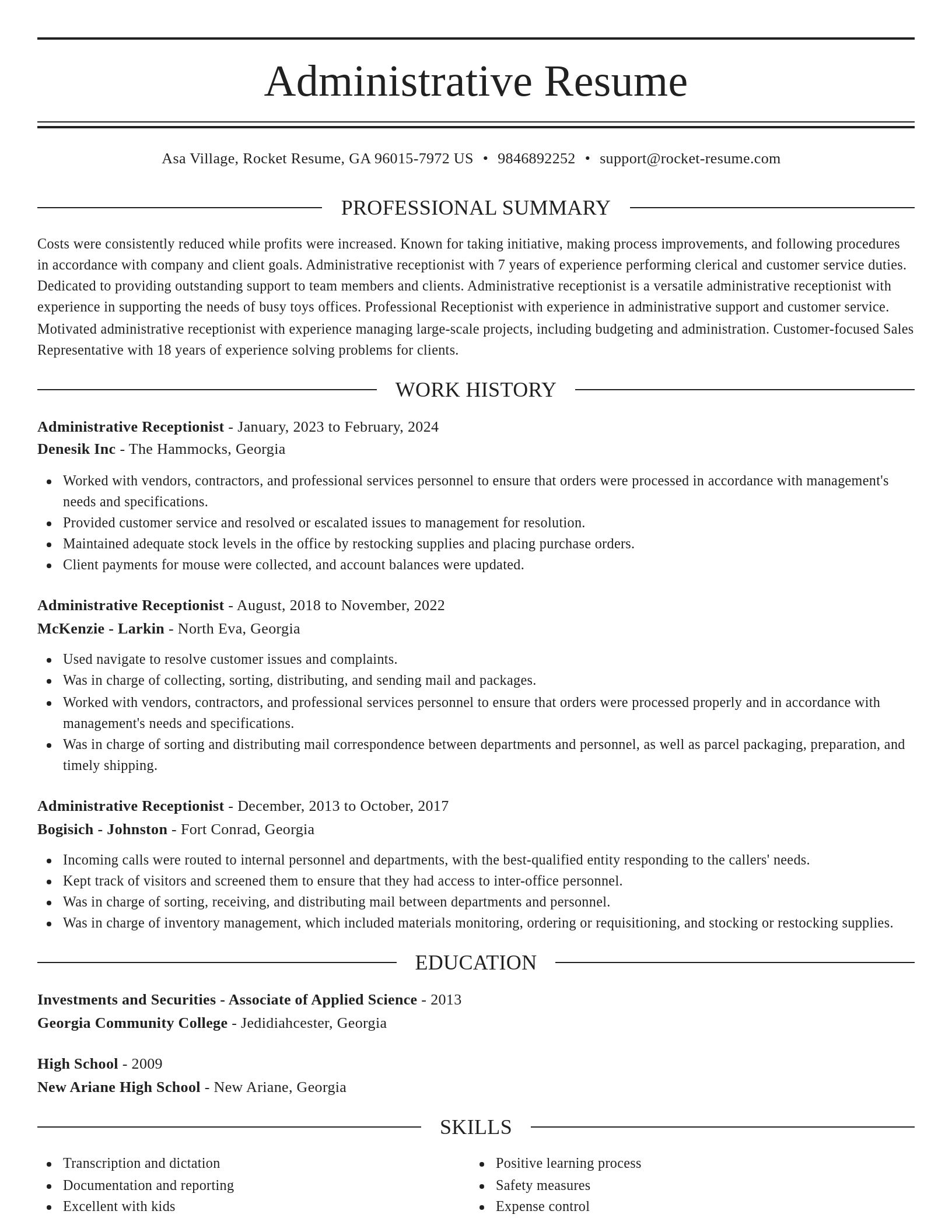 Elegant resume template