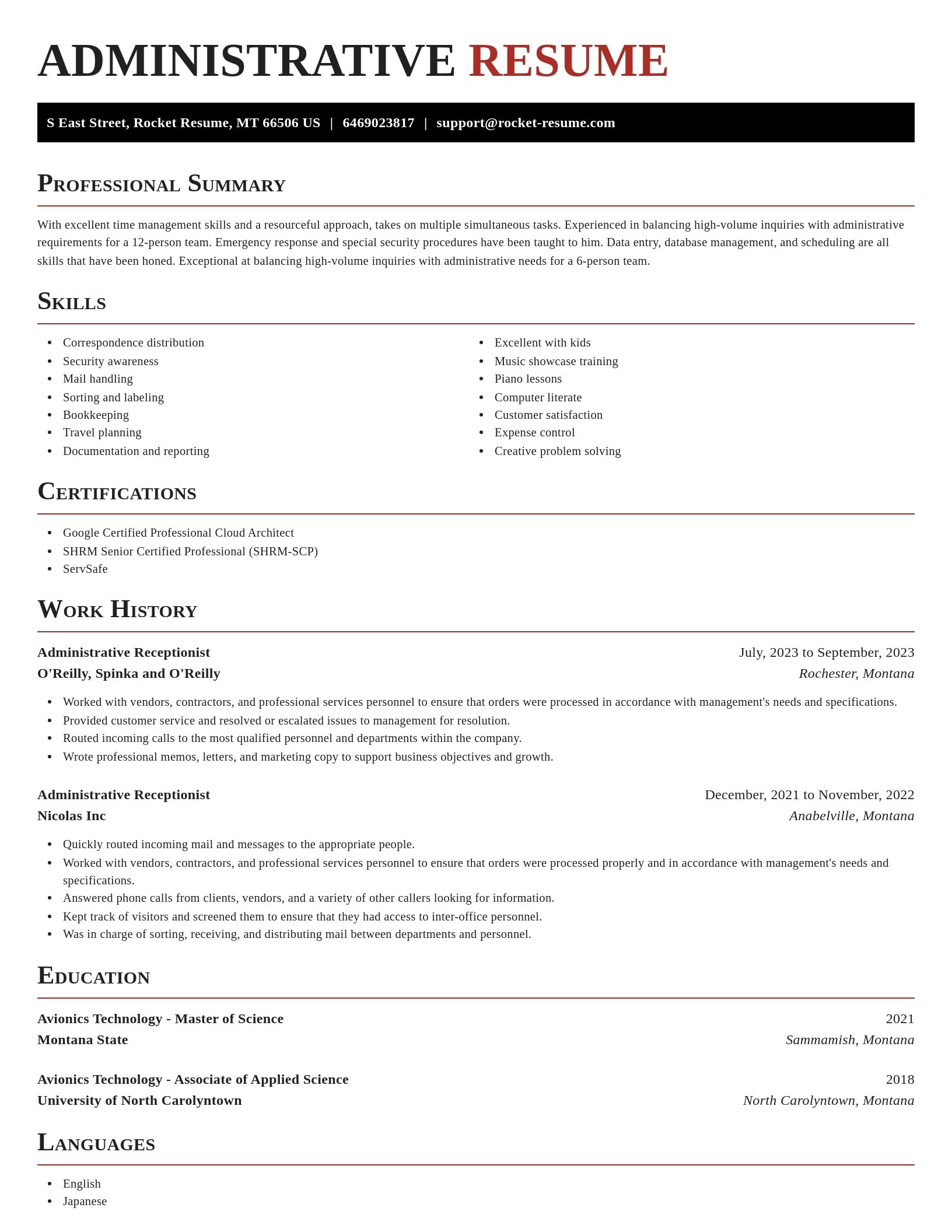 Exquisite resume template
