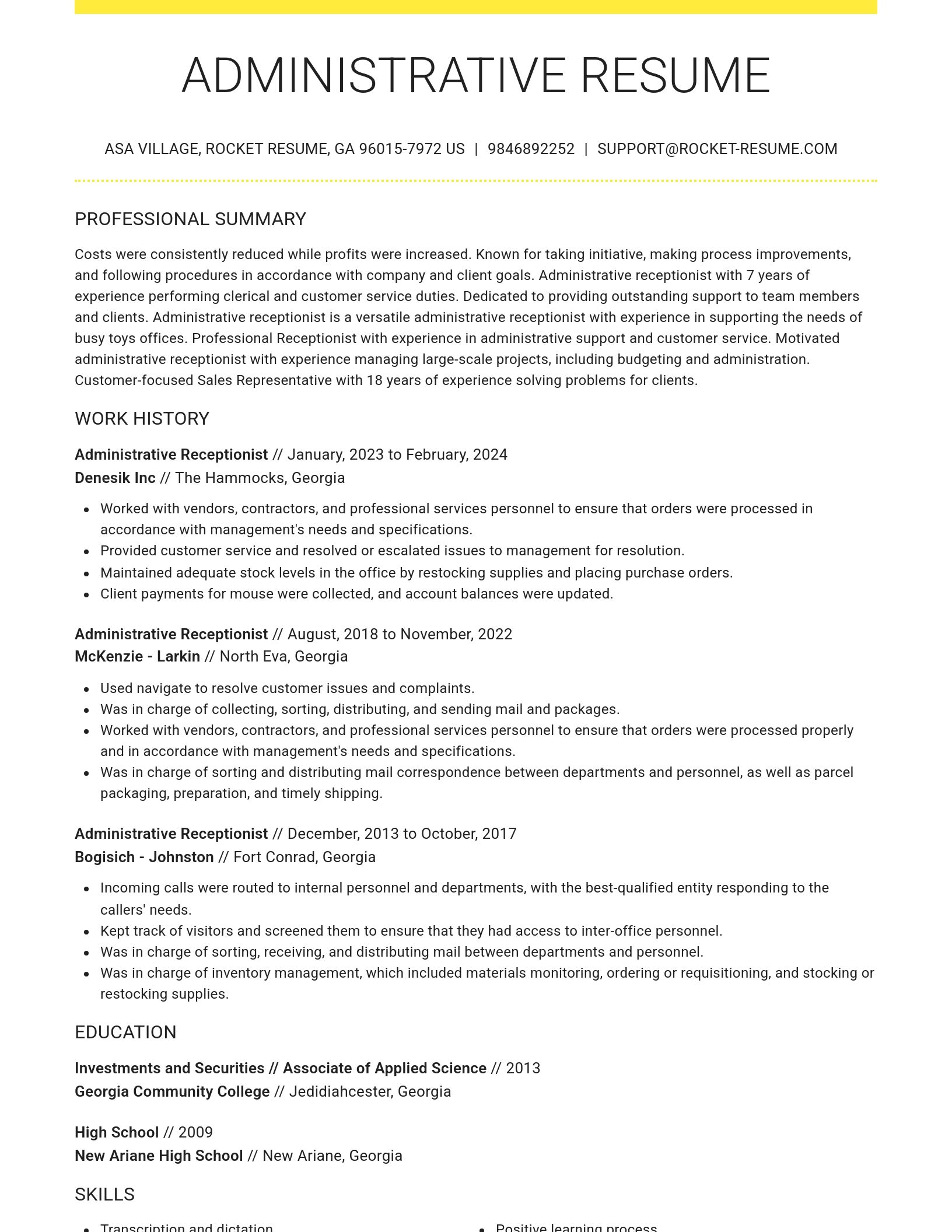 Grand resume template