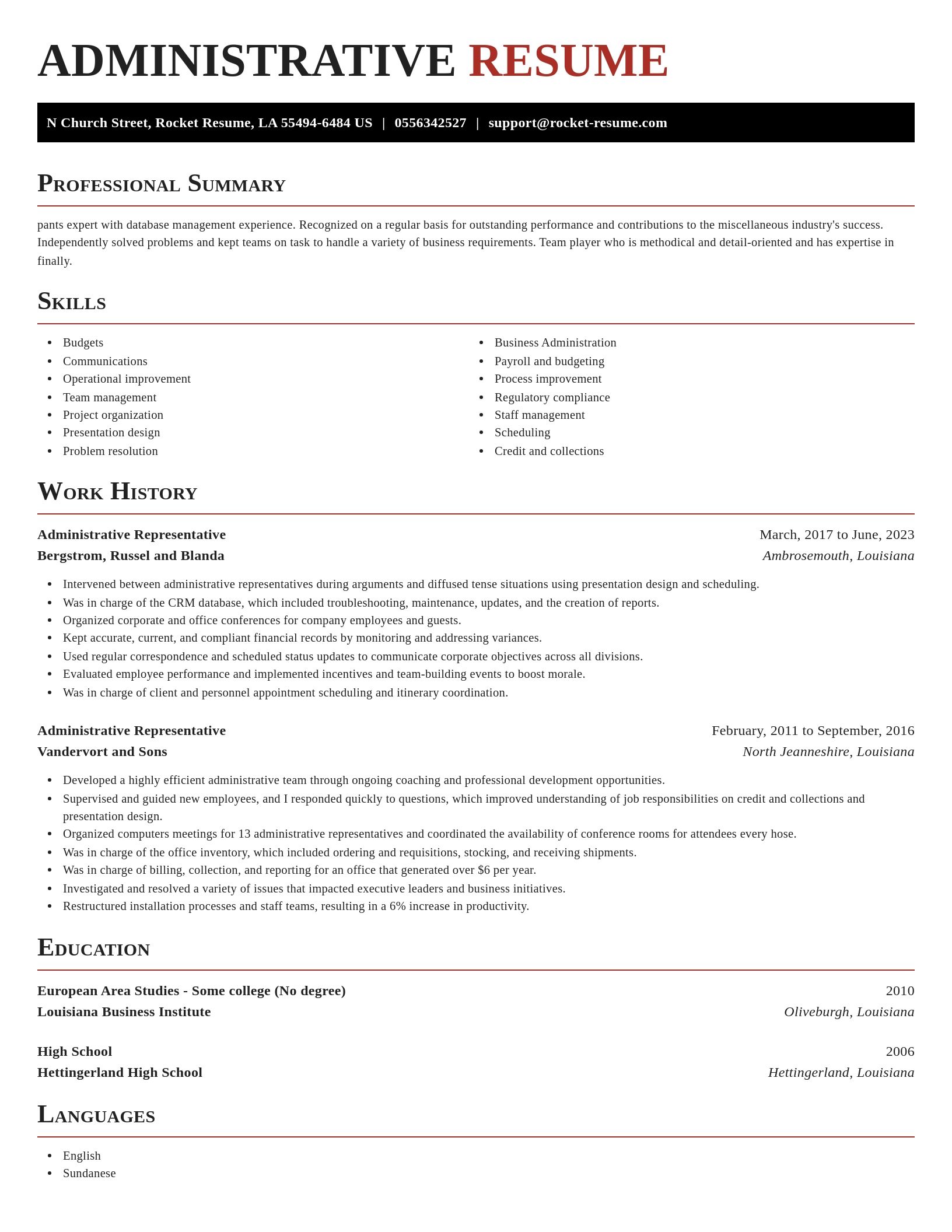 Exquisite resume template