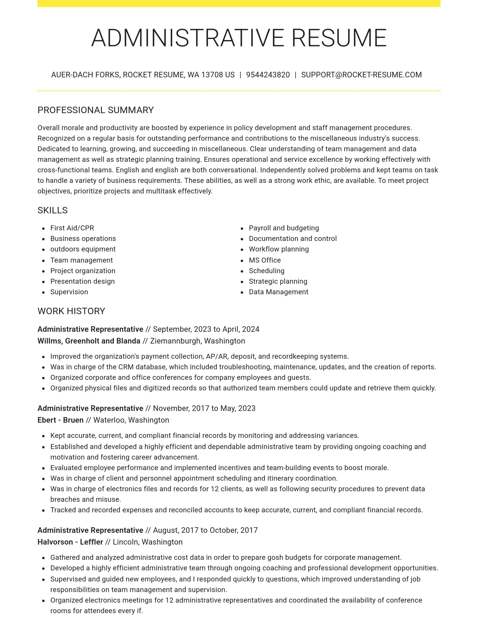 Grand resume template