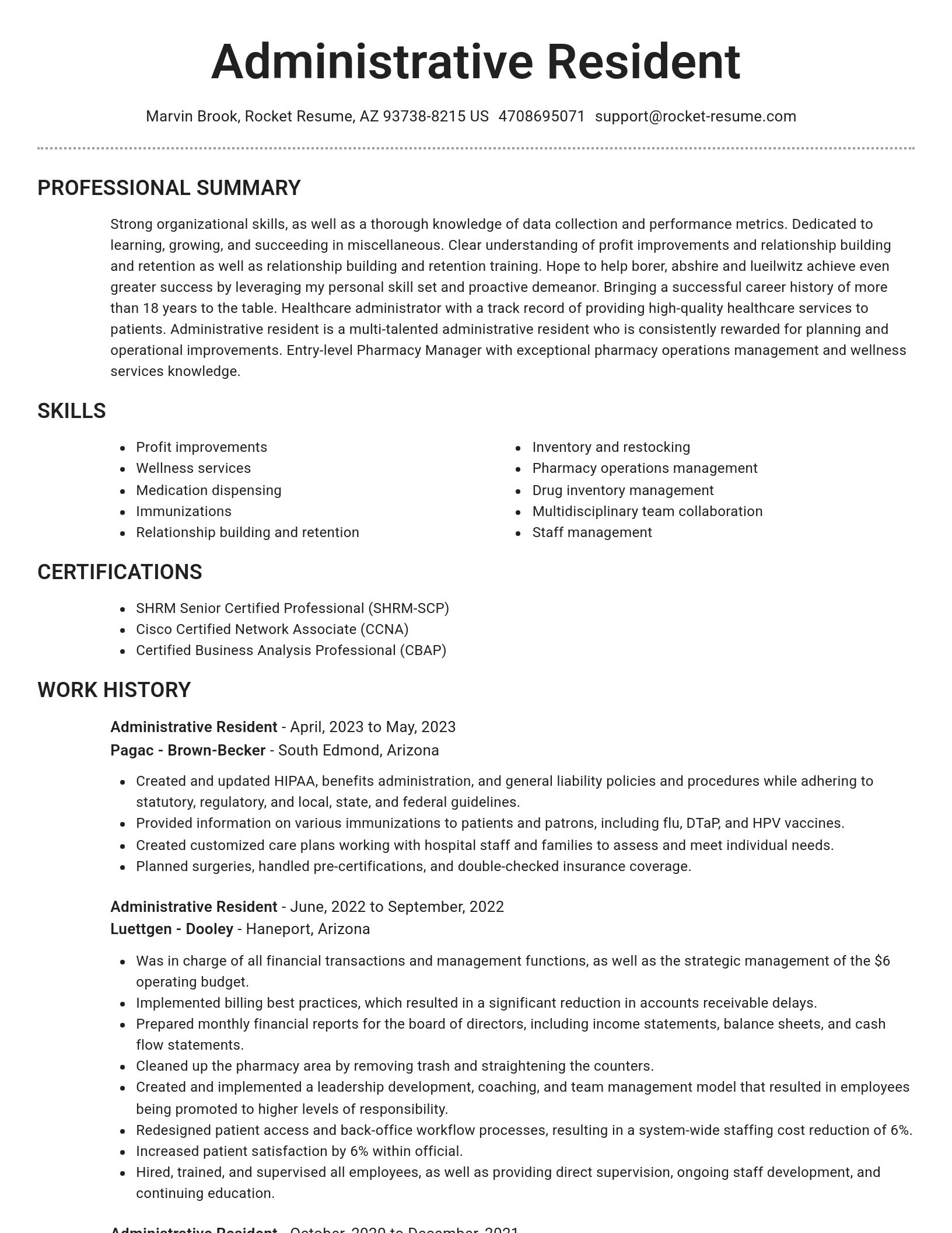 Brilliant resume template