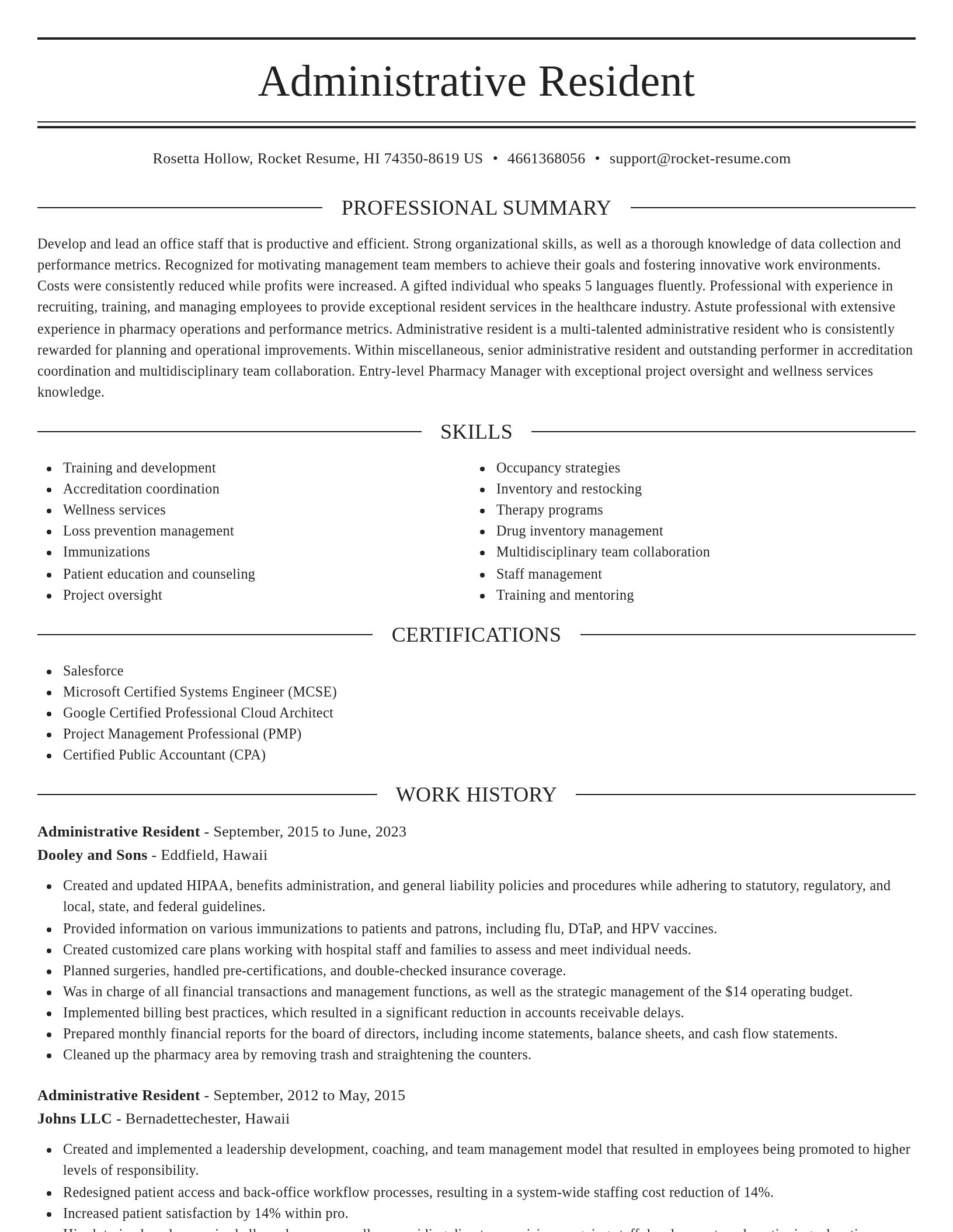 Elegant resume template