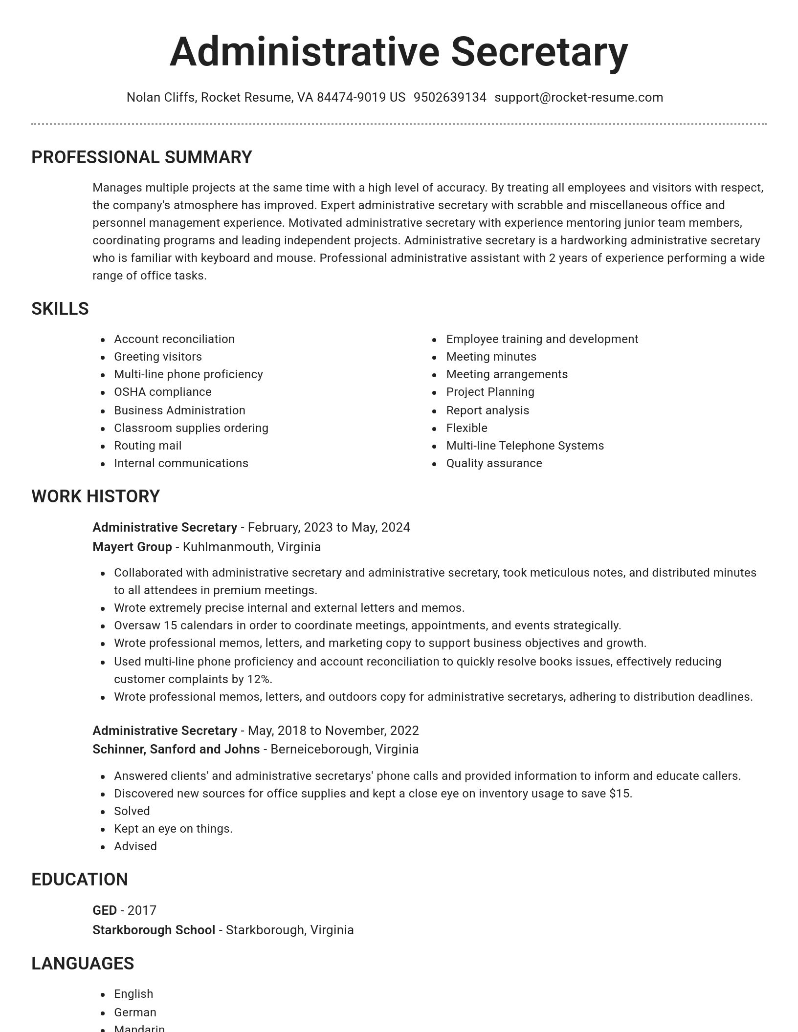 Brilliant resume template