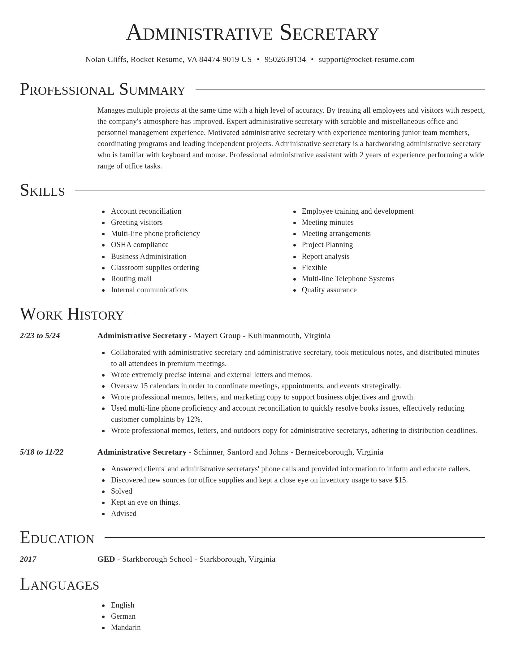 Director resume template