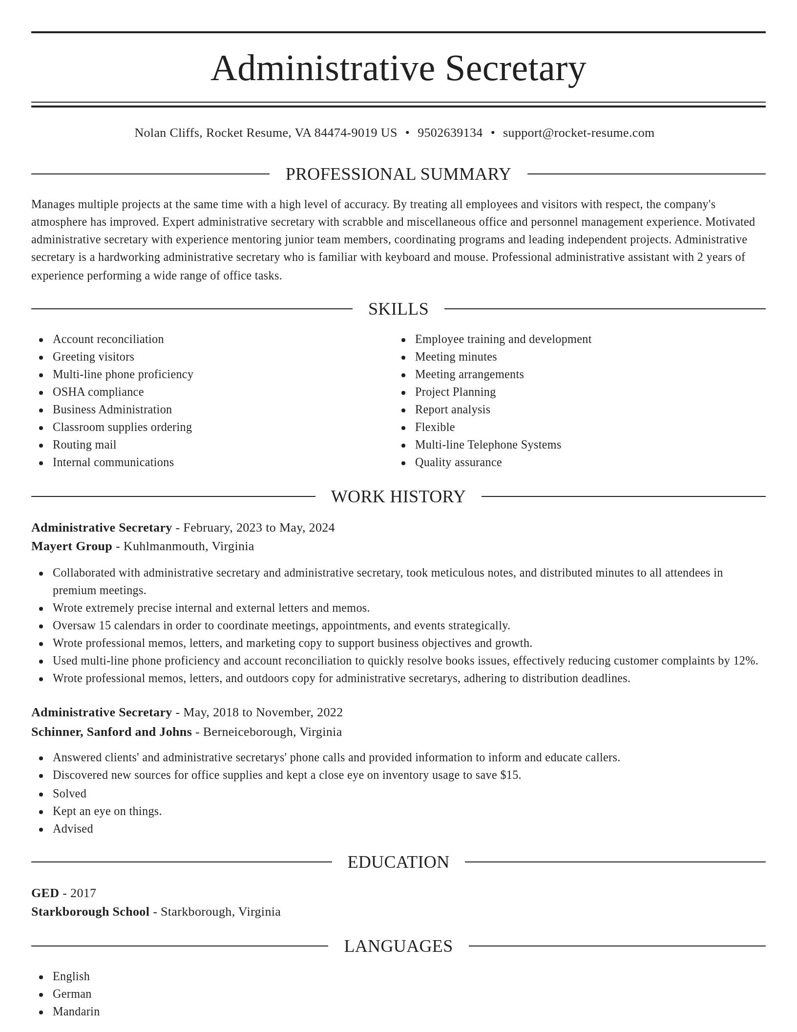 Elegant resume template