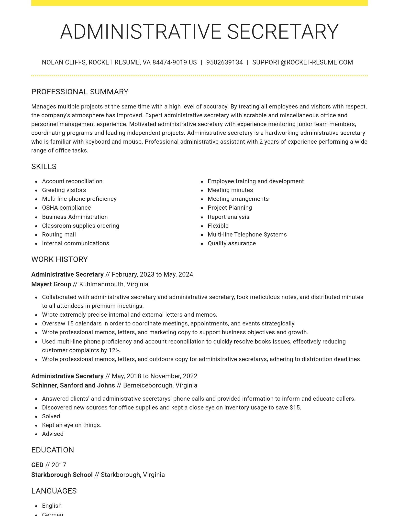 Grand resume template
