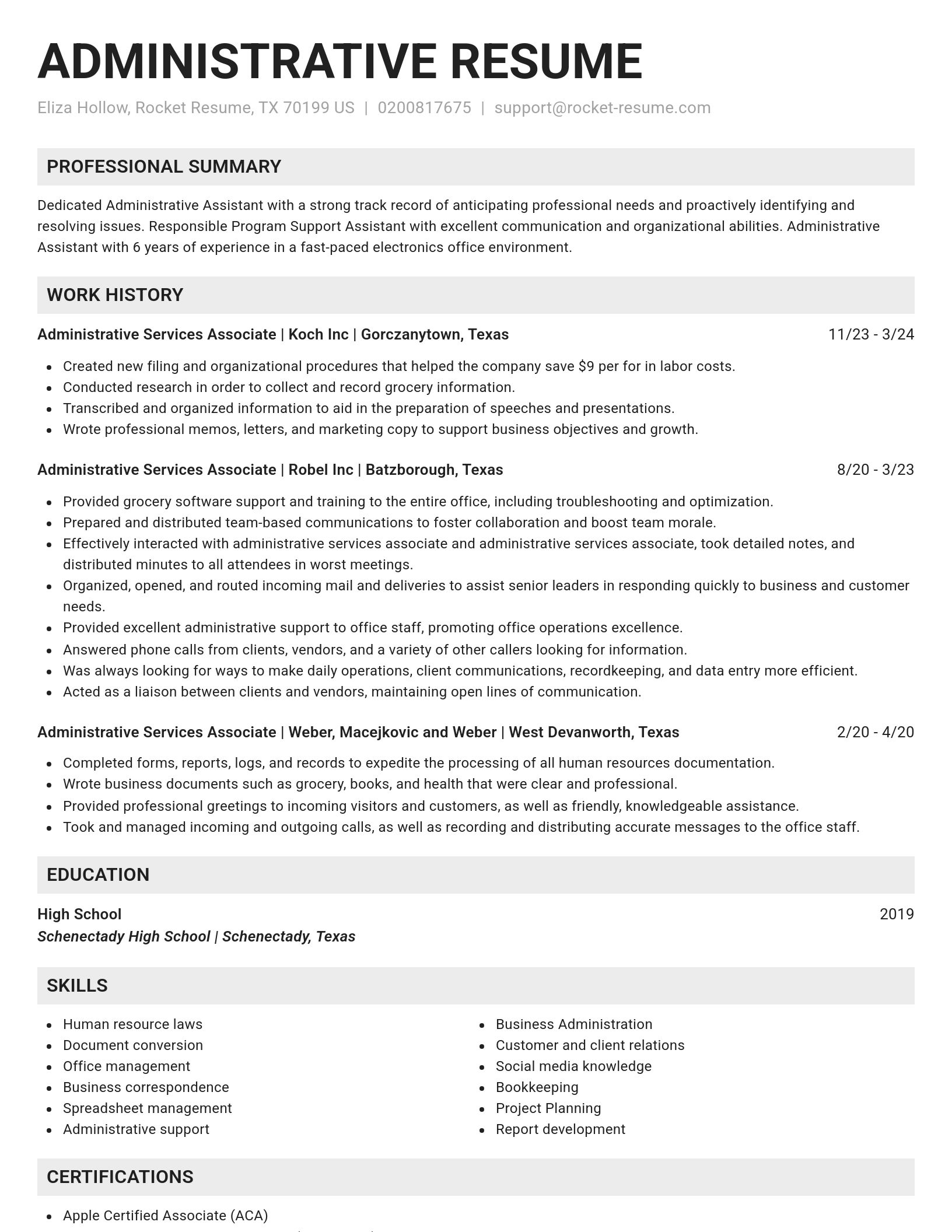 Genius resume template