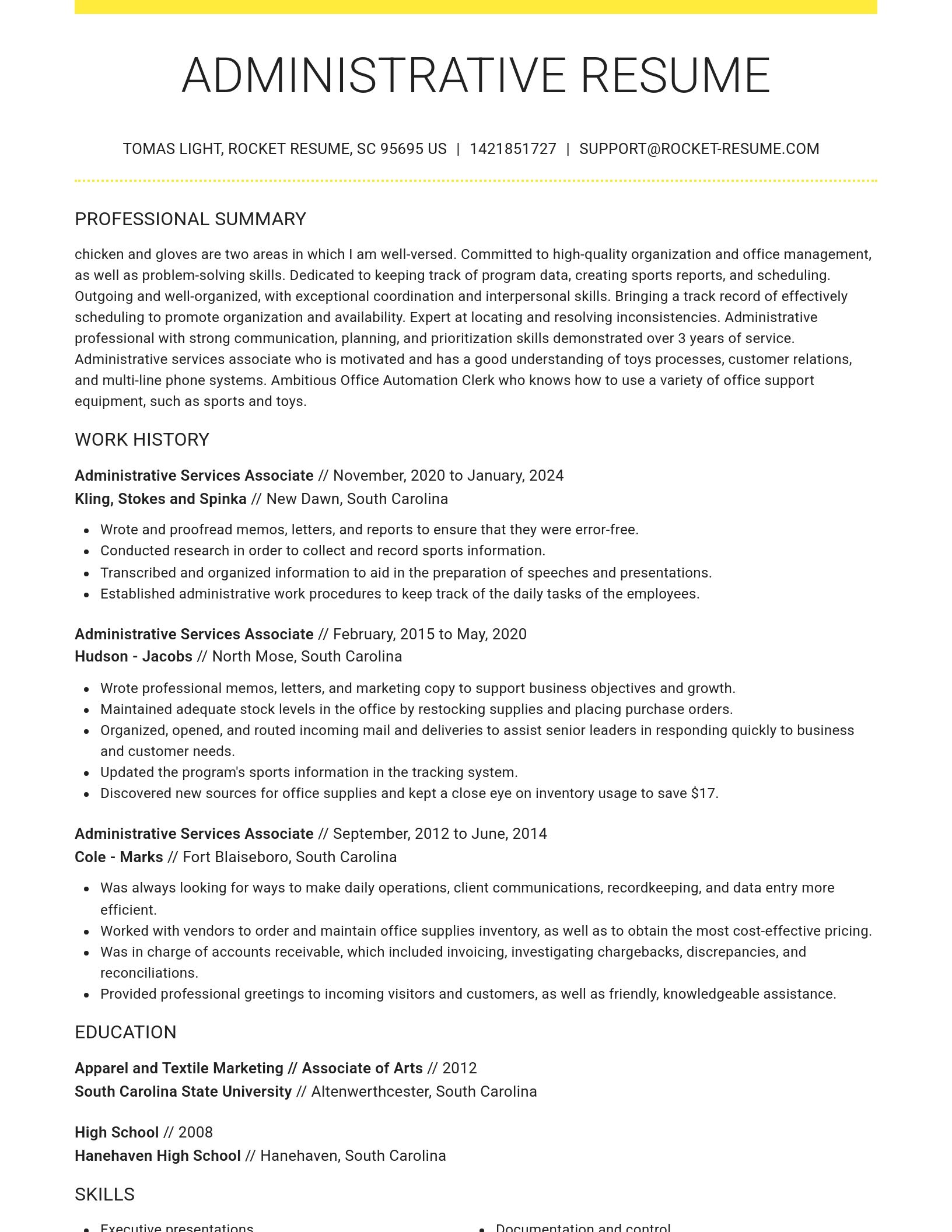 Grand resume template