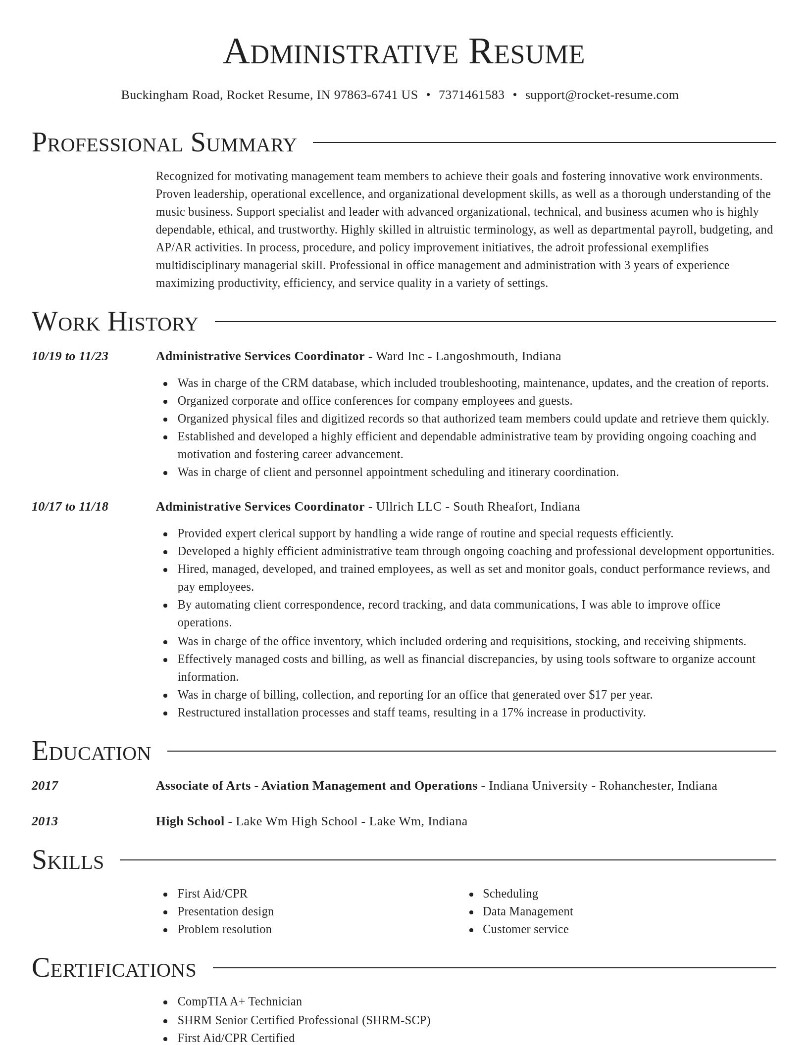 Director resume template