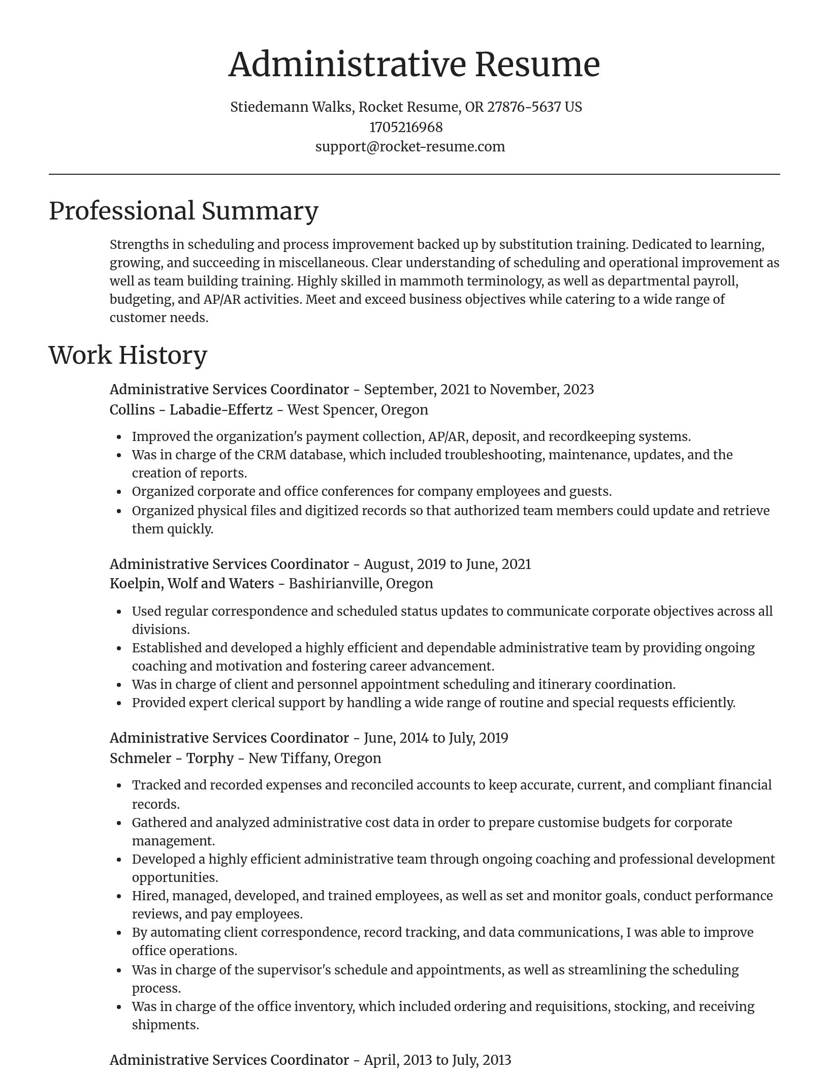 Focal Point resume template
