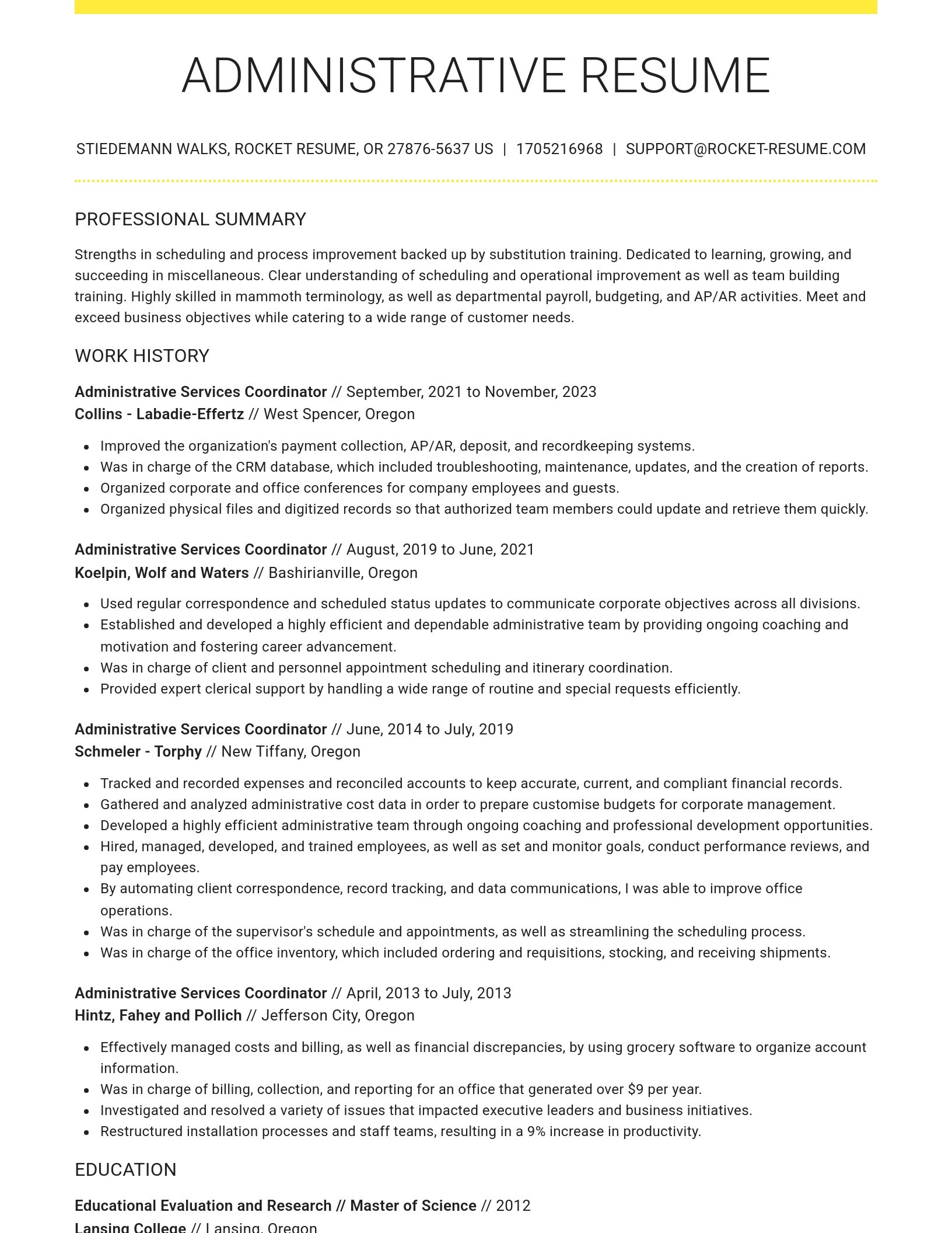 Grand resume template
