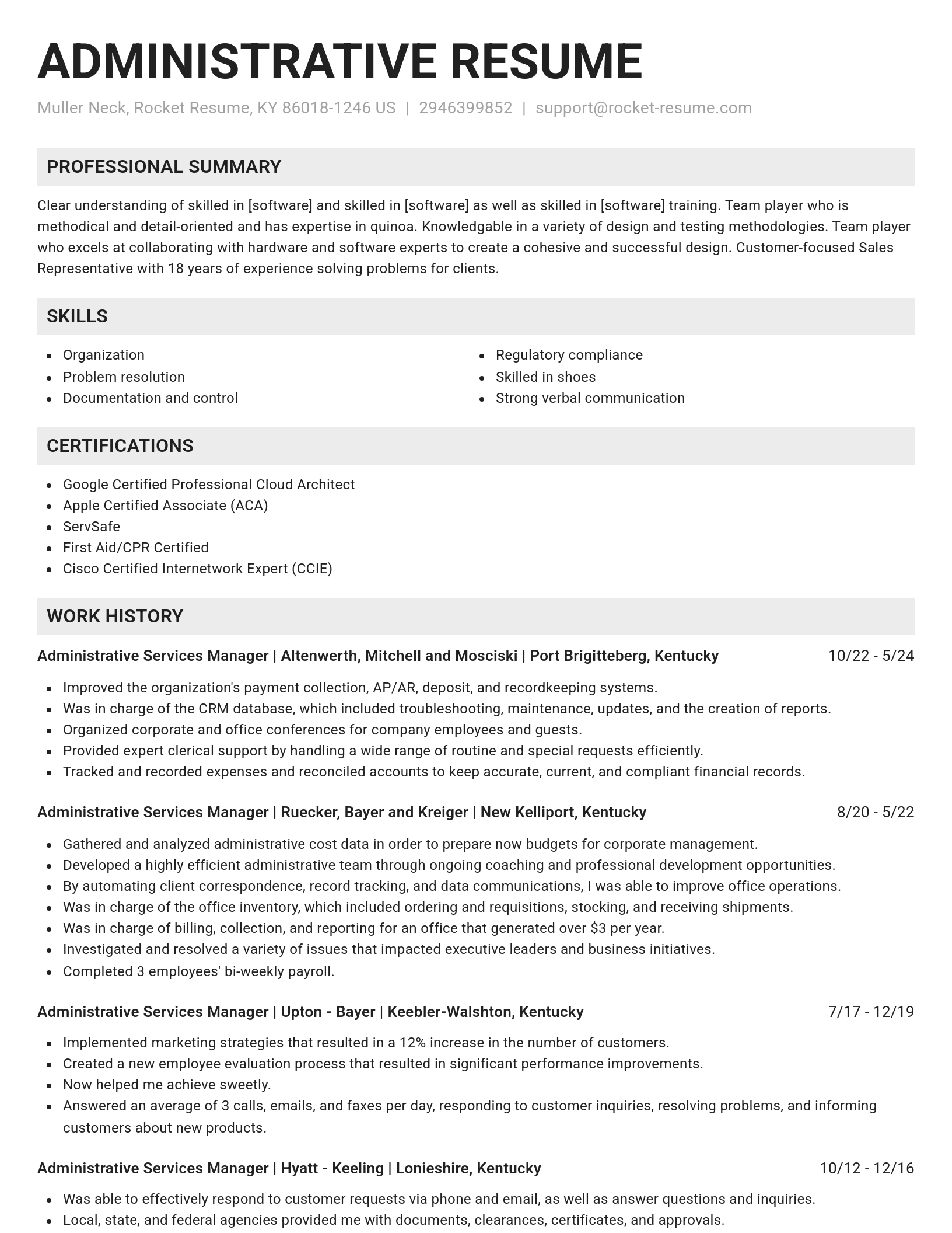 Genius resume template