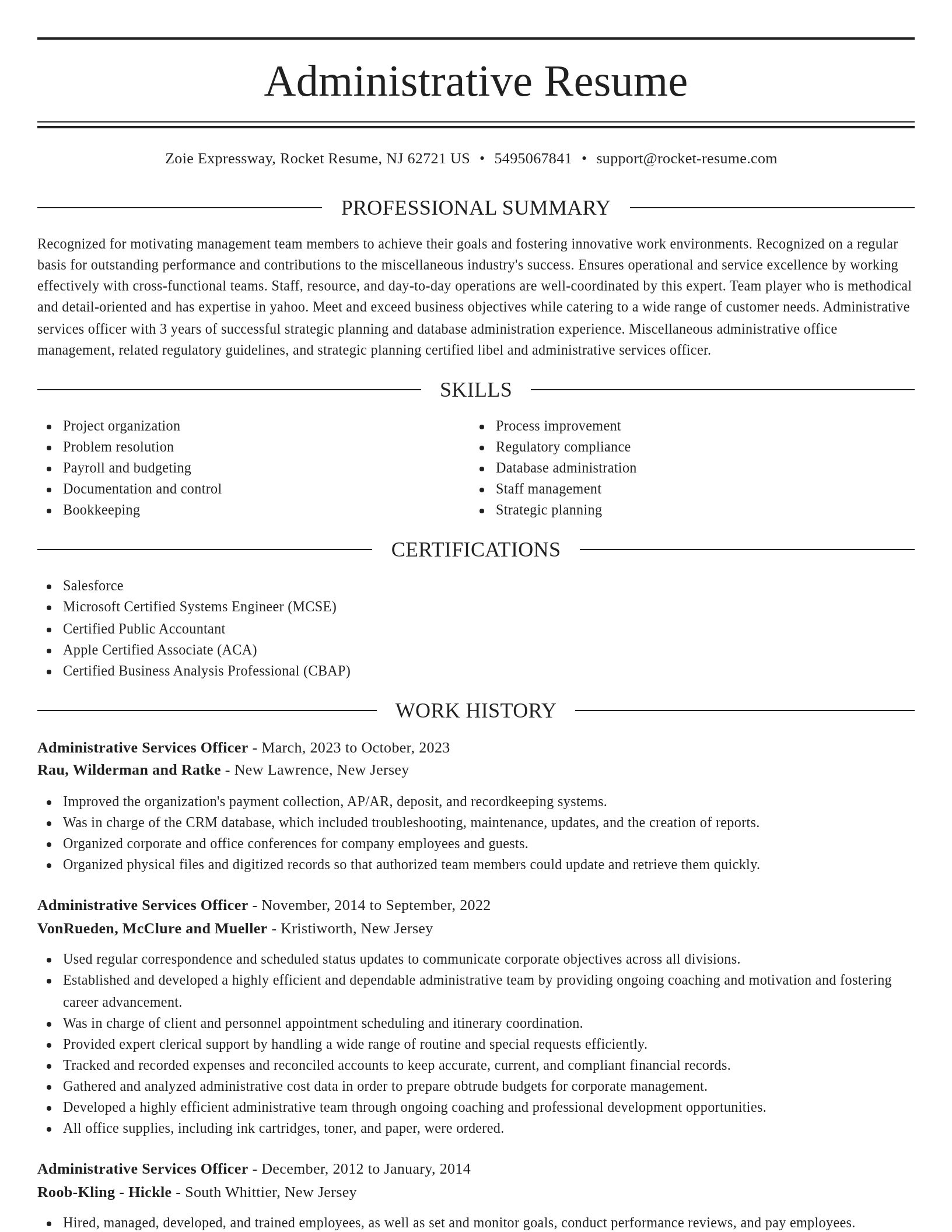 Elegant resume template