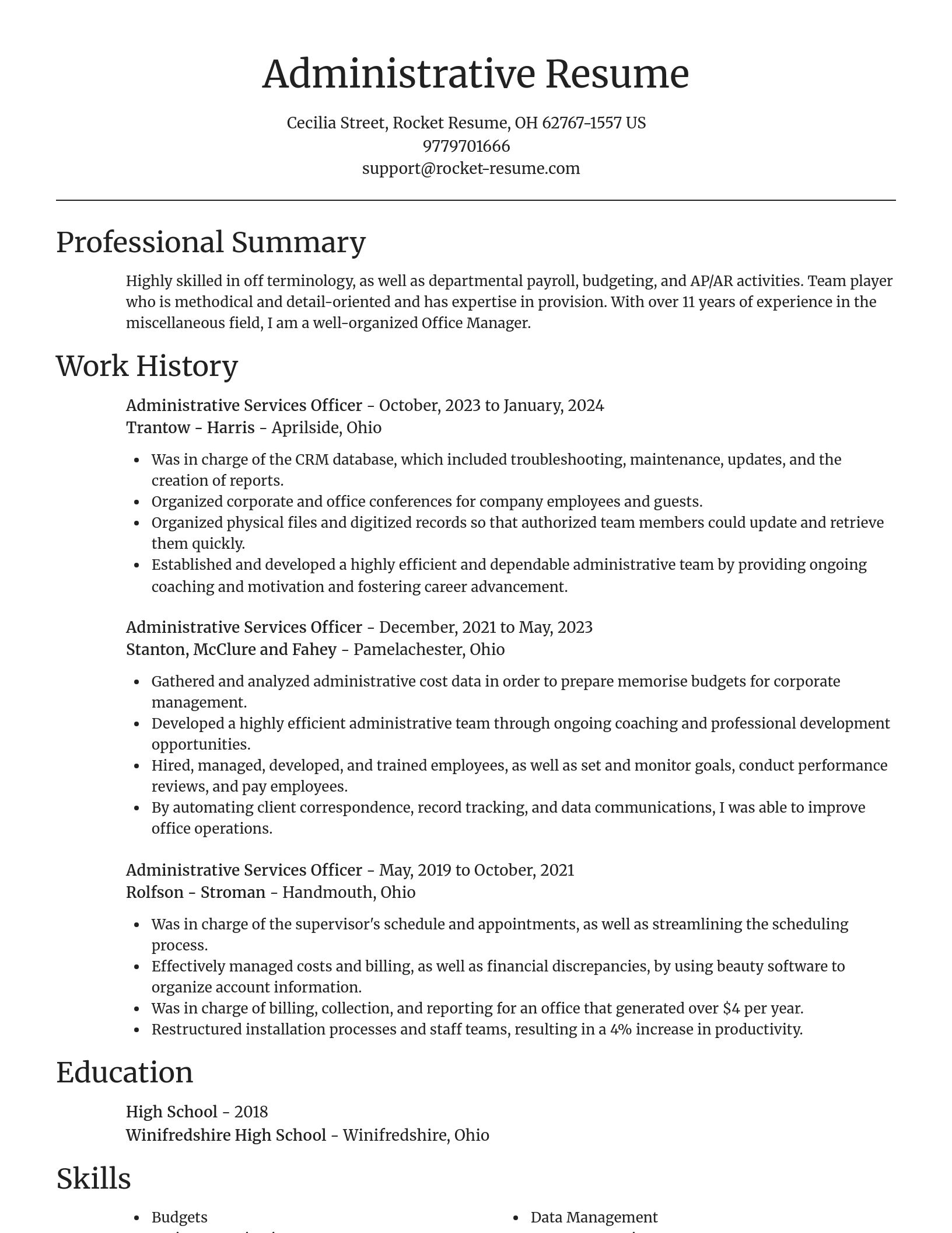 Focal Point resume template