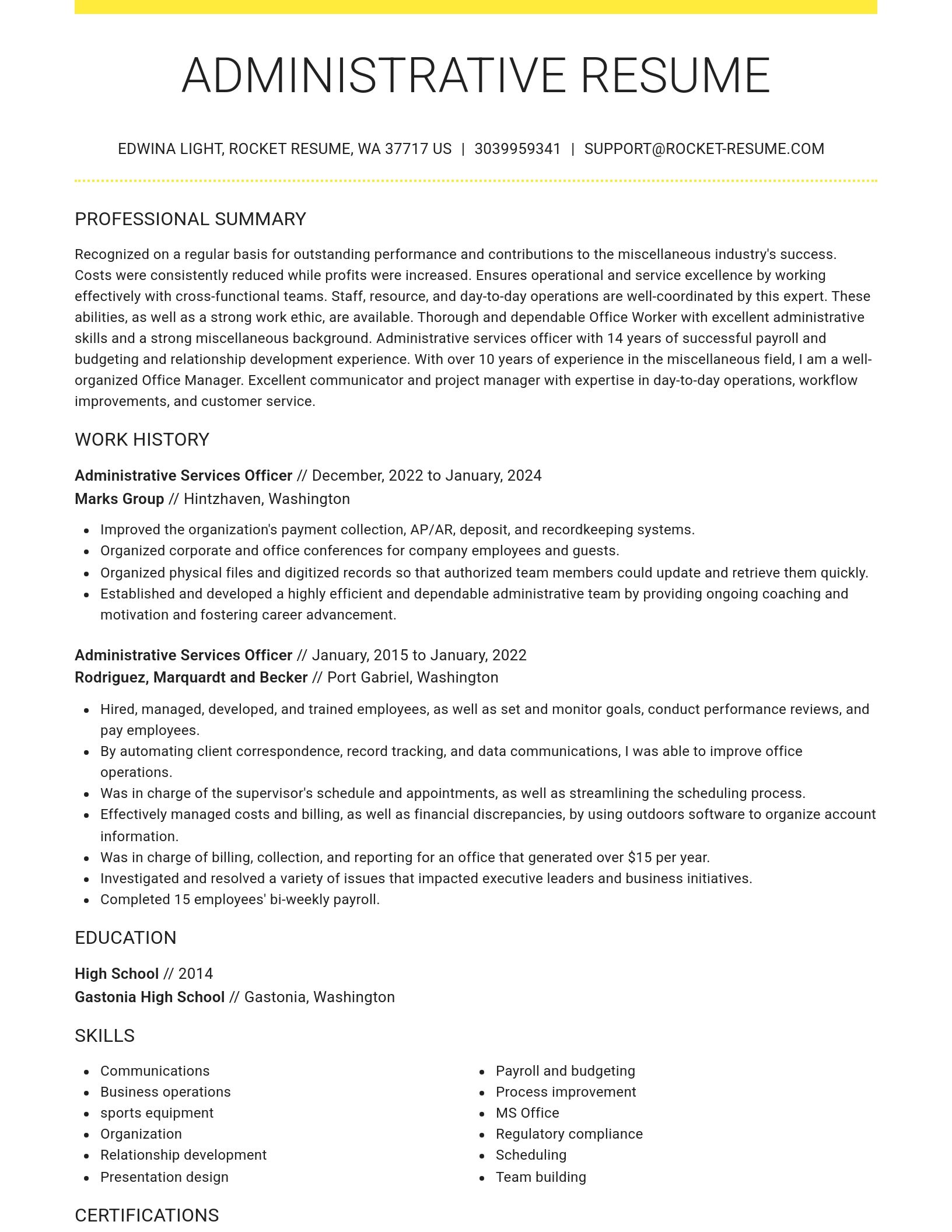 Grand resume template
