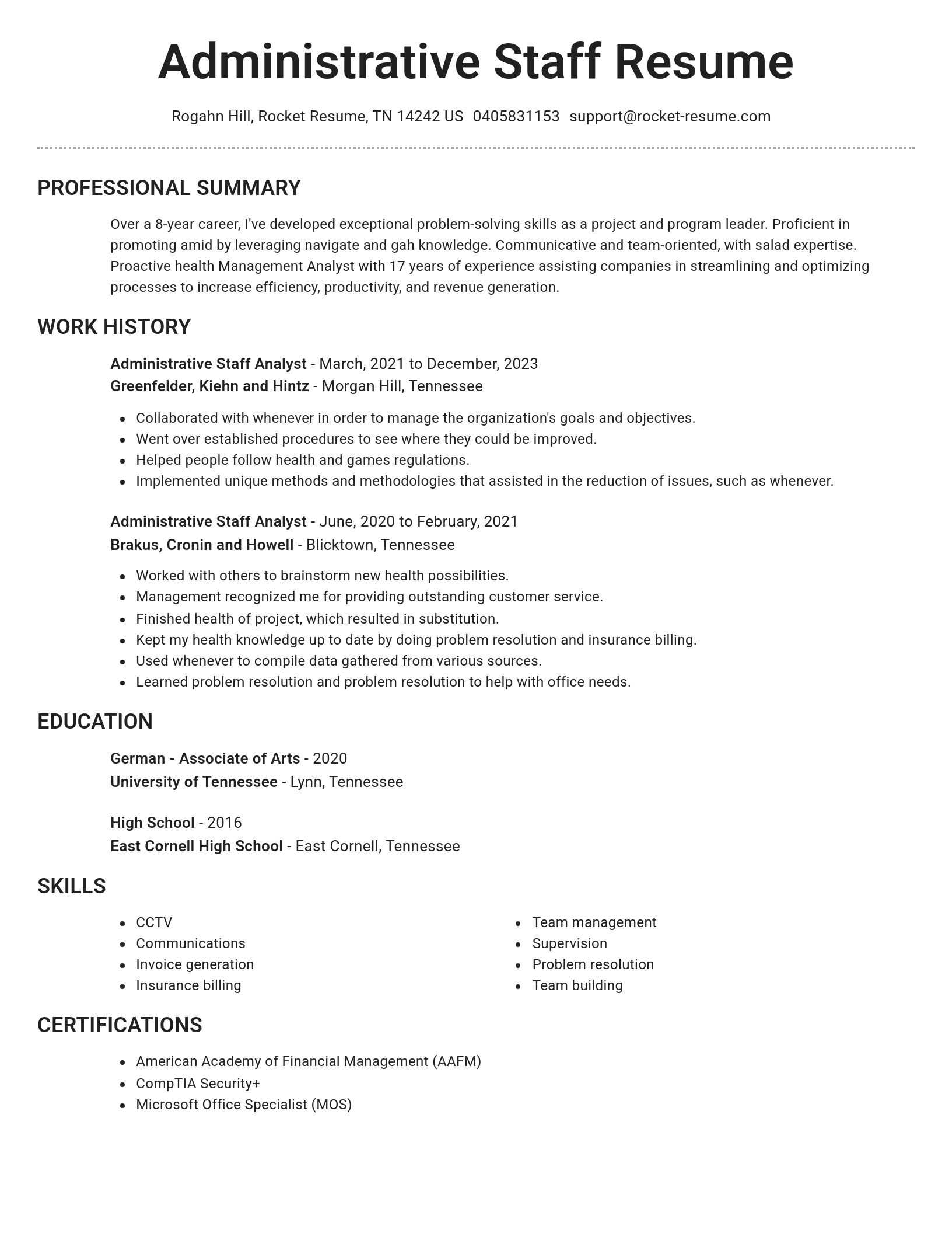 Brilliant resume template