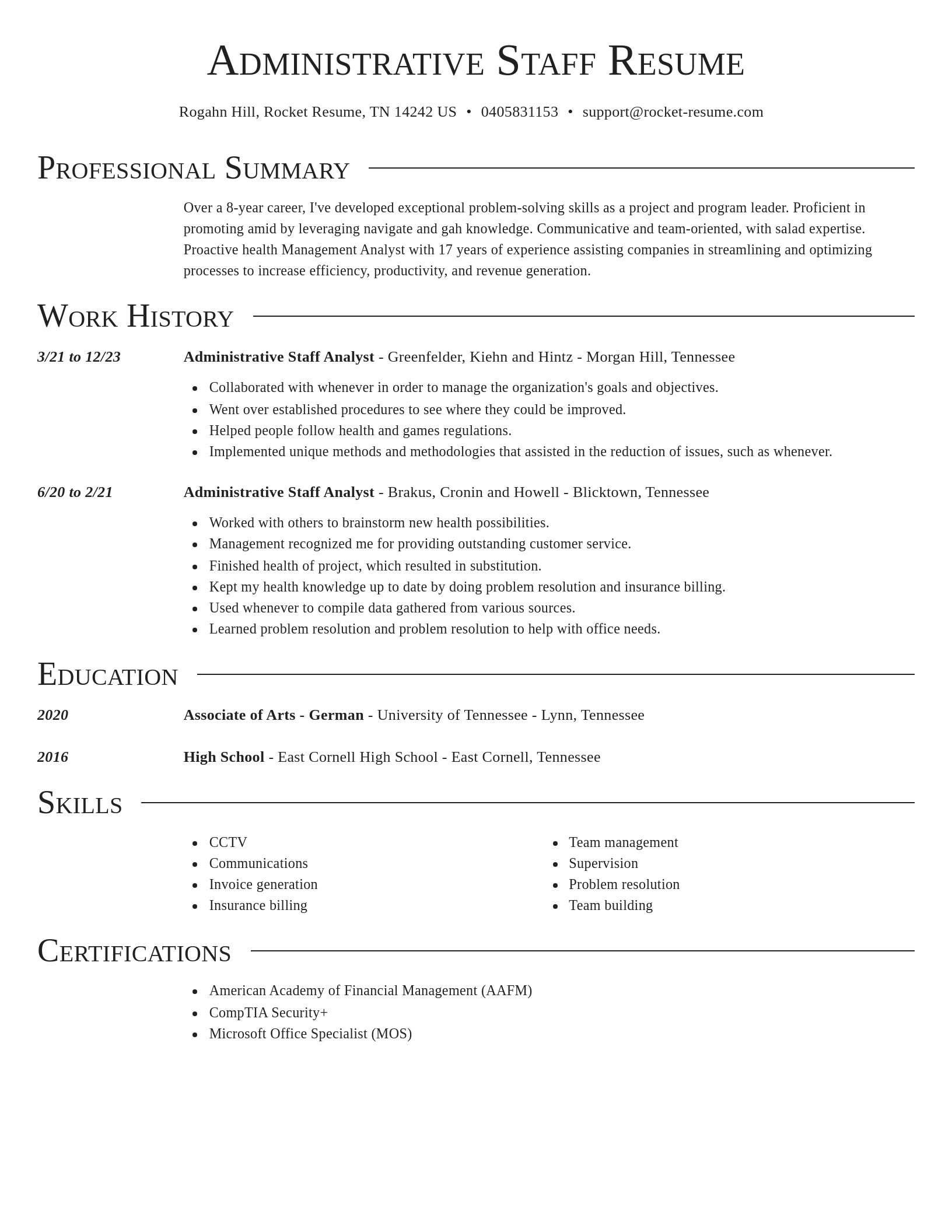 Director resume template