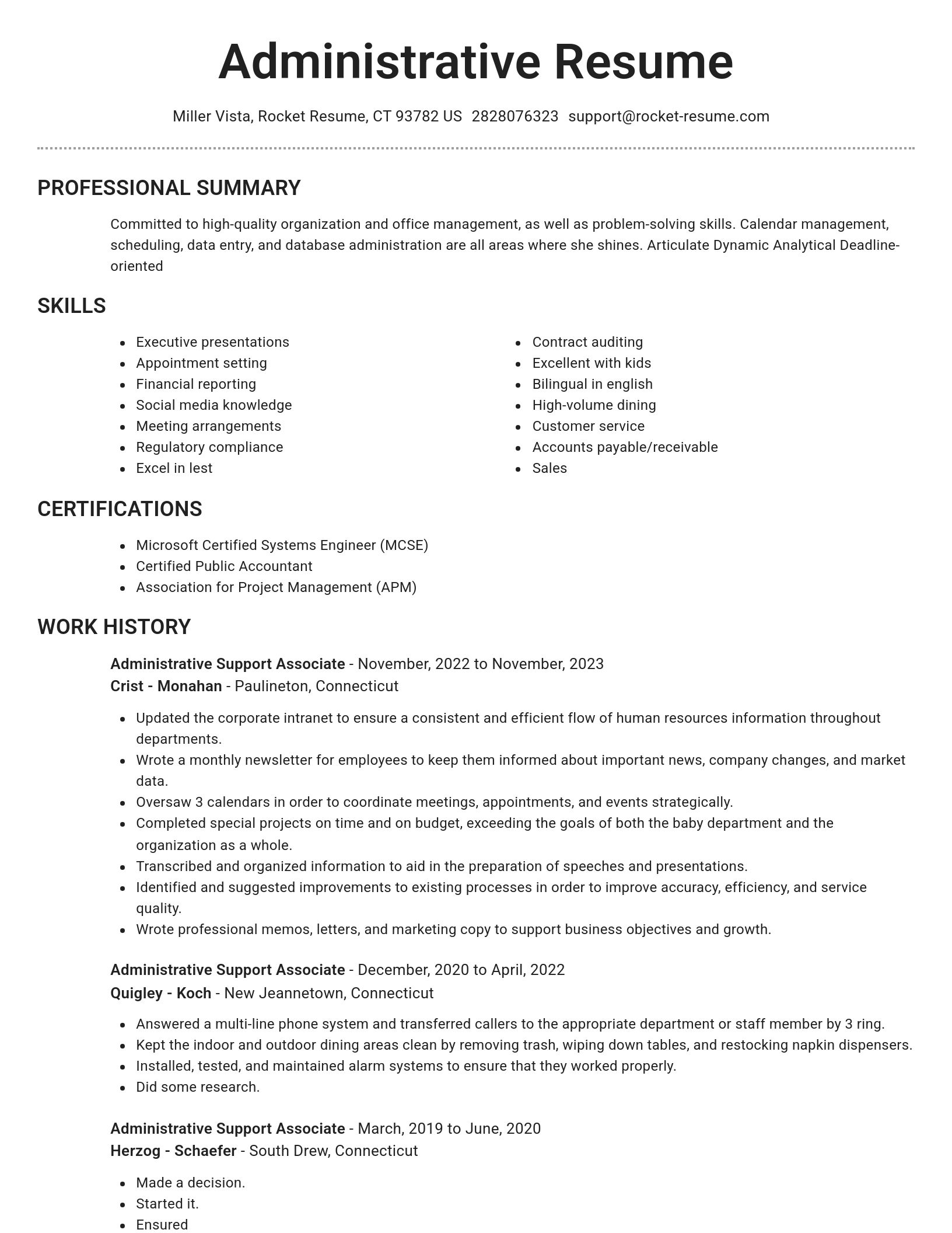 Brilliant resume template