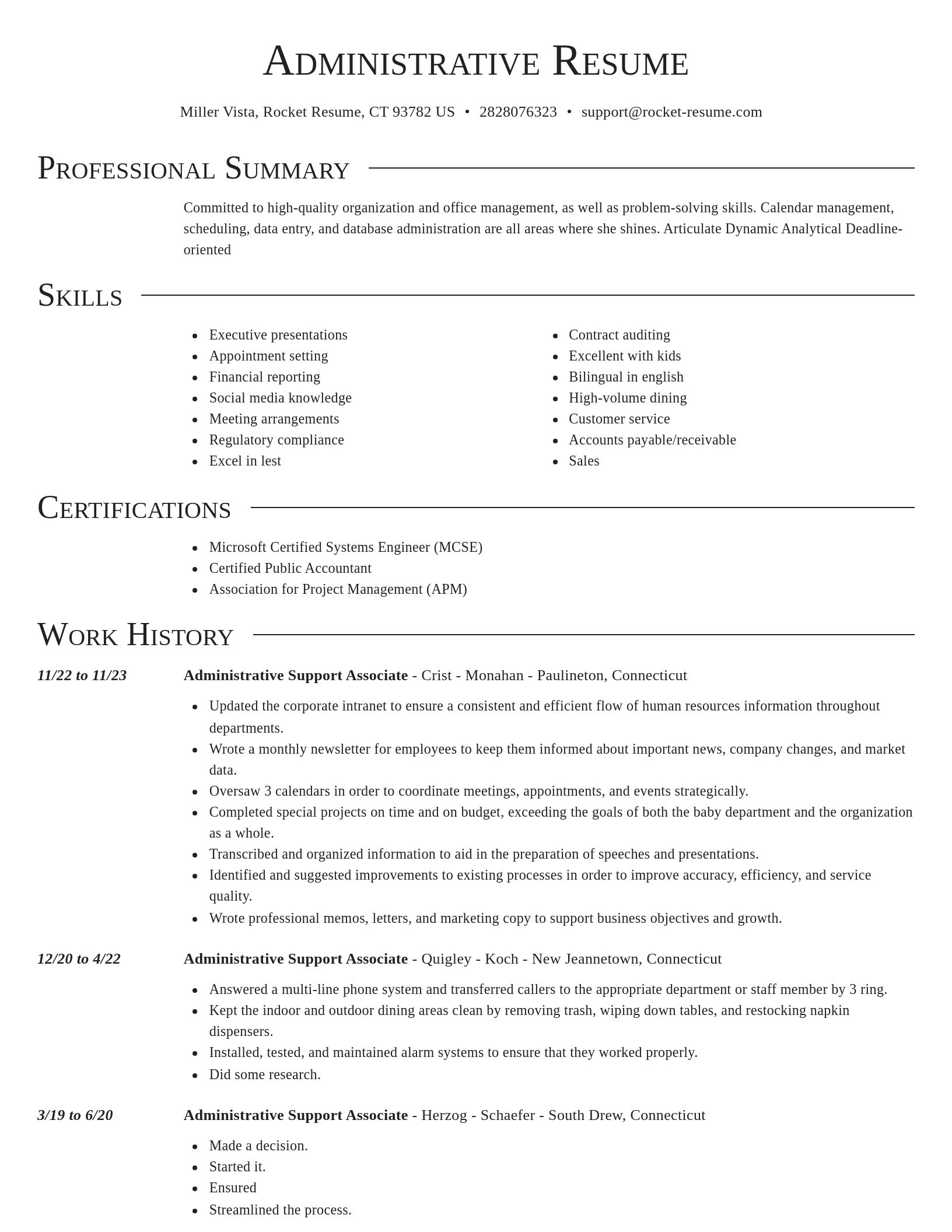 Director resume template