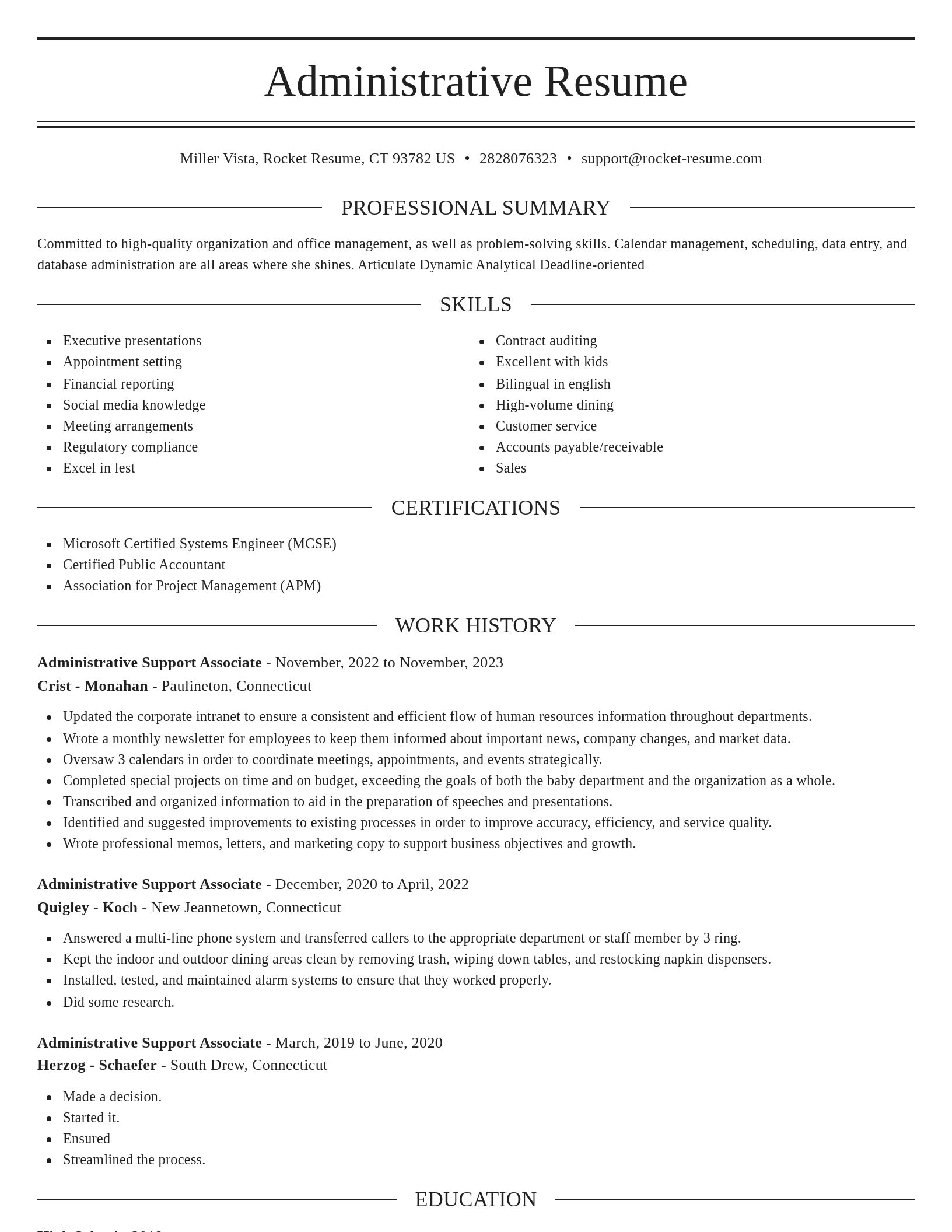 Elegant resume template