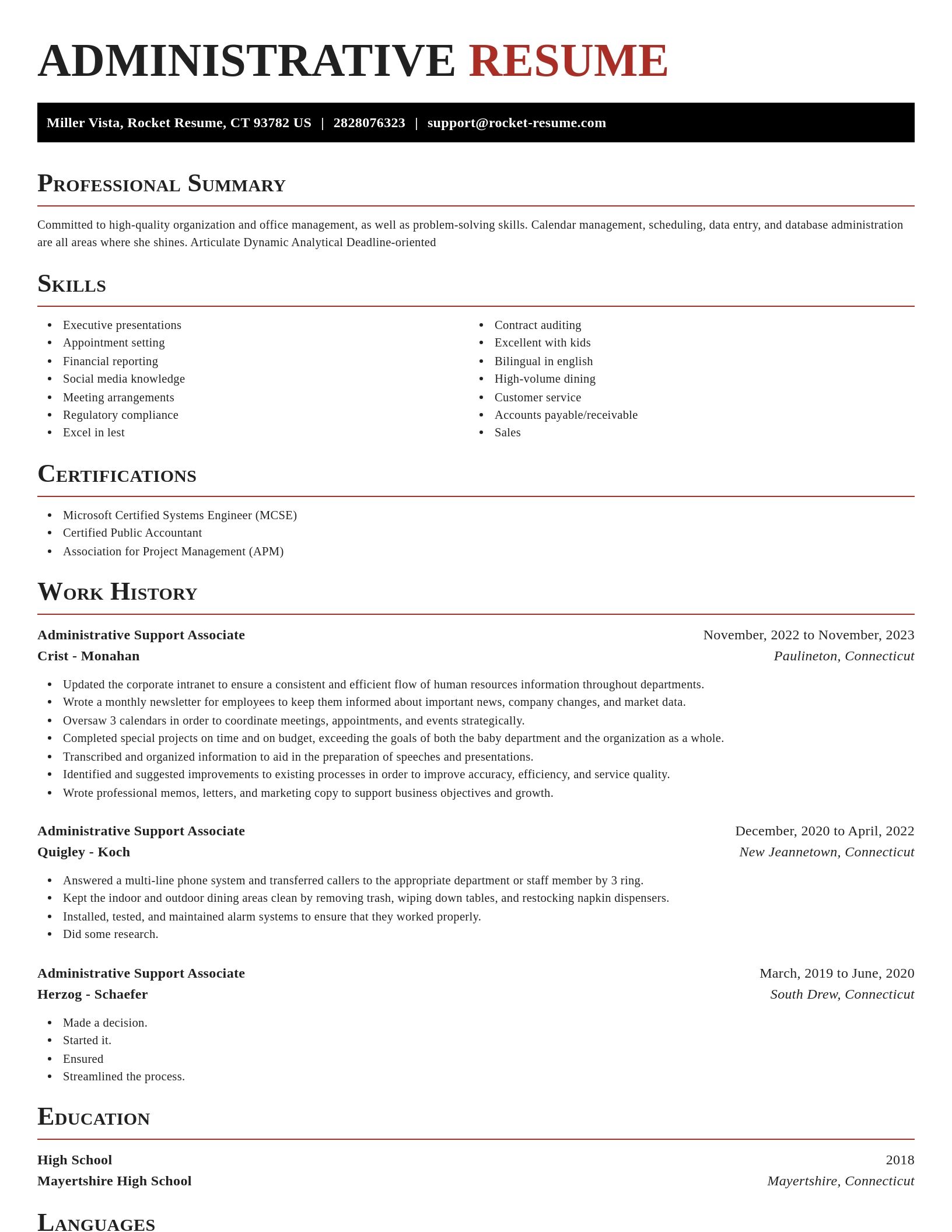 Exquisite resume template