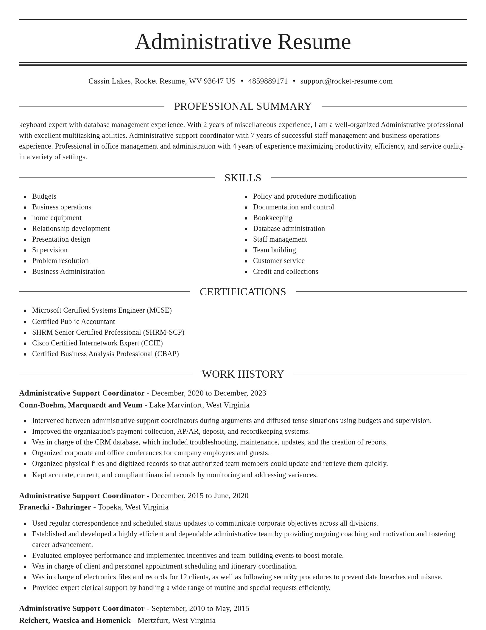 Elegant resume template