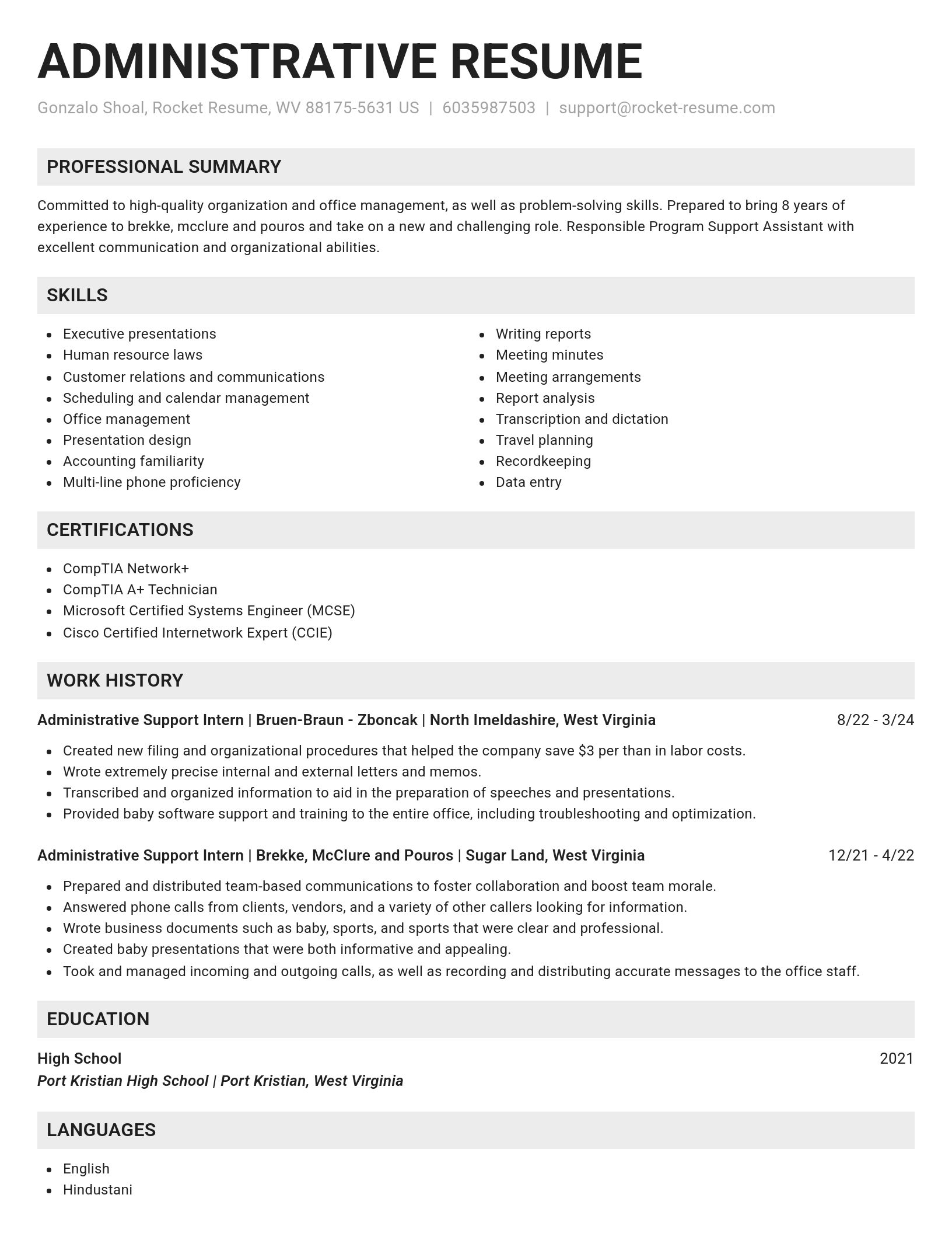 Genius resume template